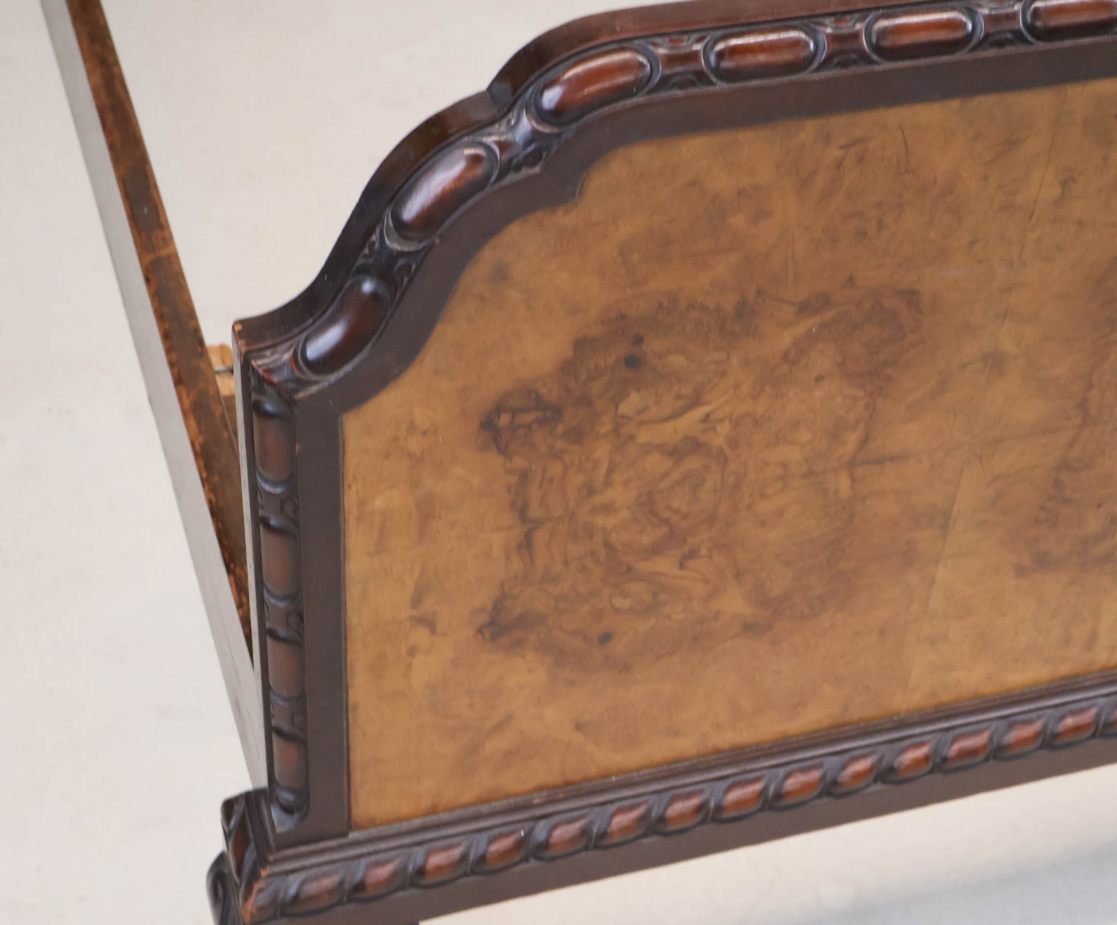 Burl Walnut Queen Size Bedstead - 6