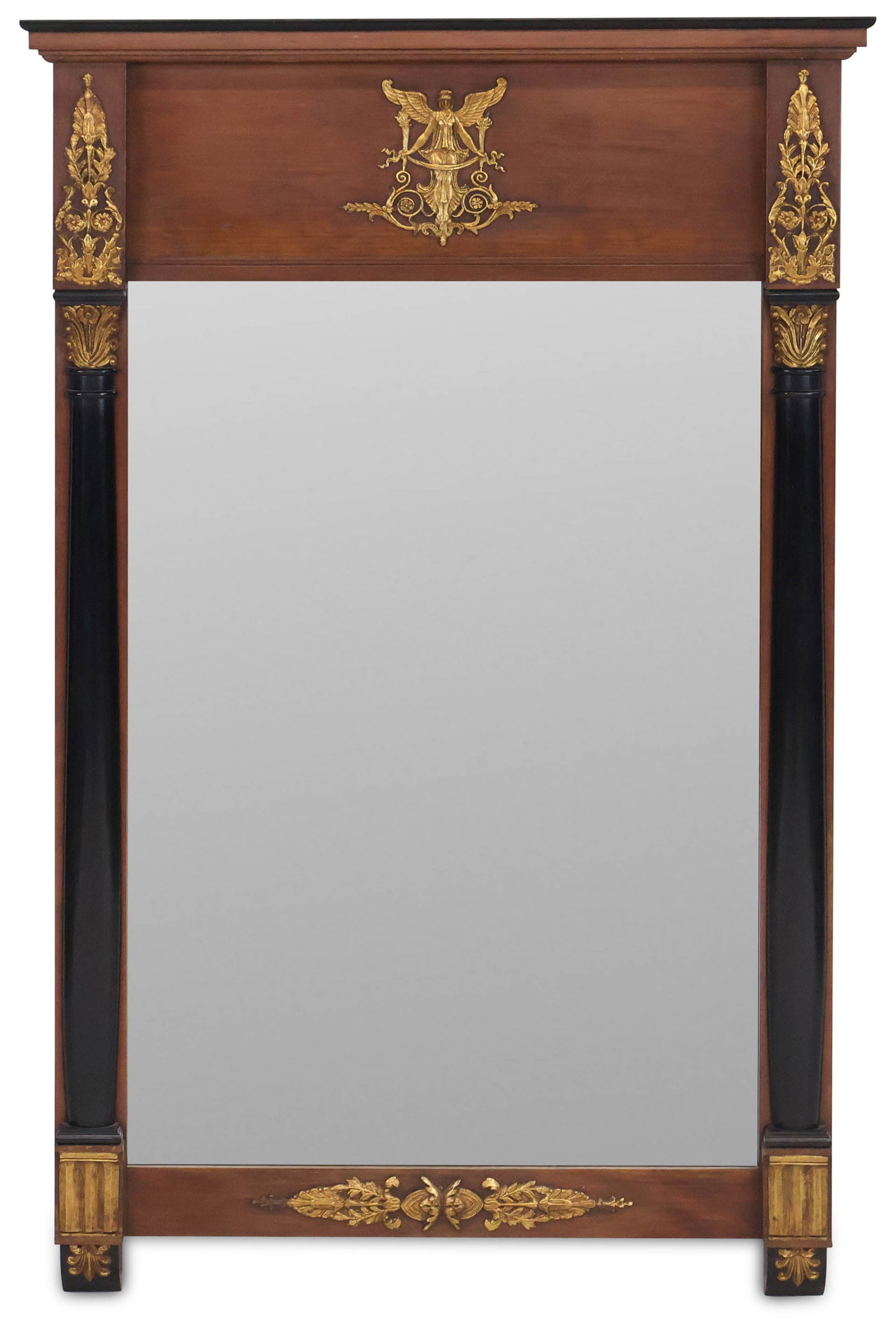 French Empire Style Part-Ebonized and Parcel-Gilt Pier Mirror (1 of 13)