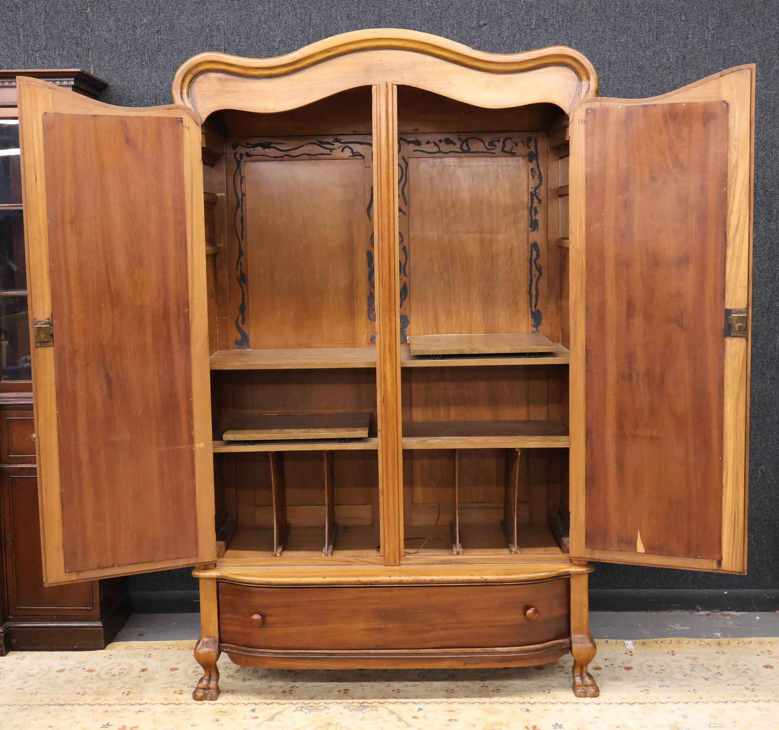 Provincial Walnut Armoire - 10
