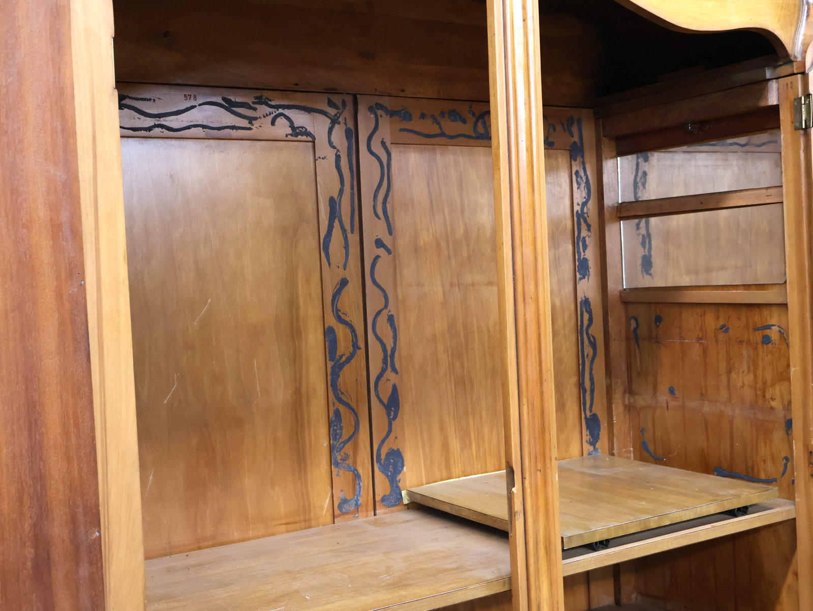 Provincial Walnut Armoire - 14