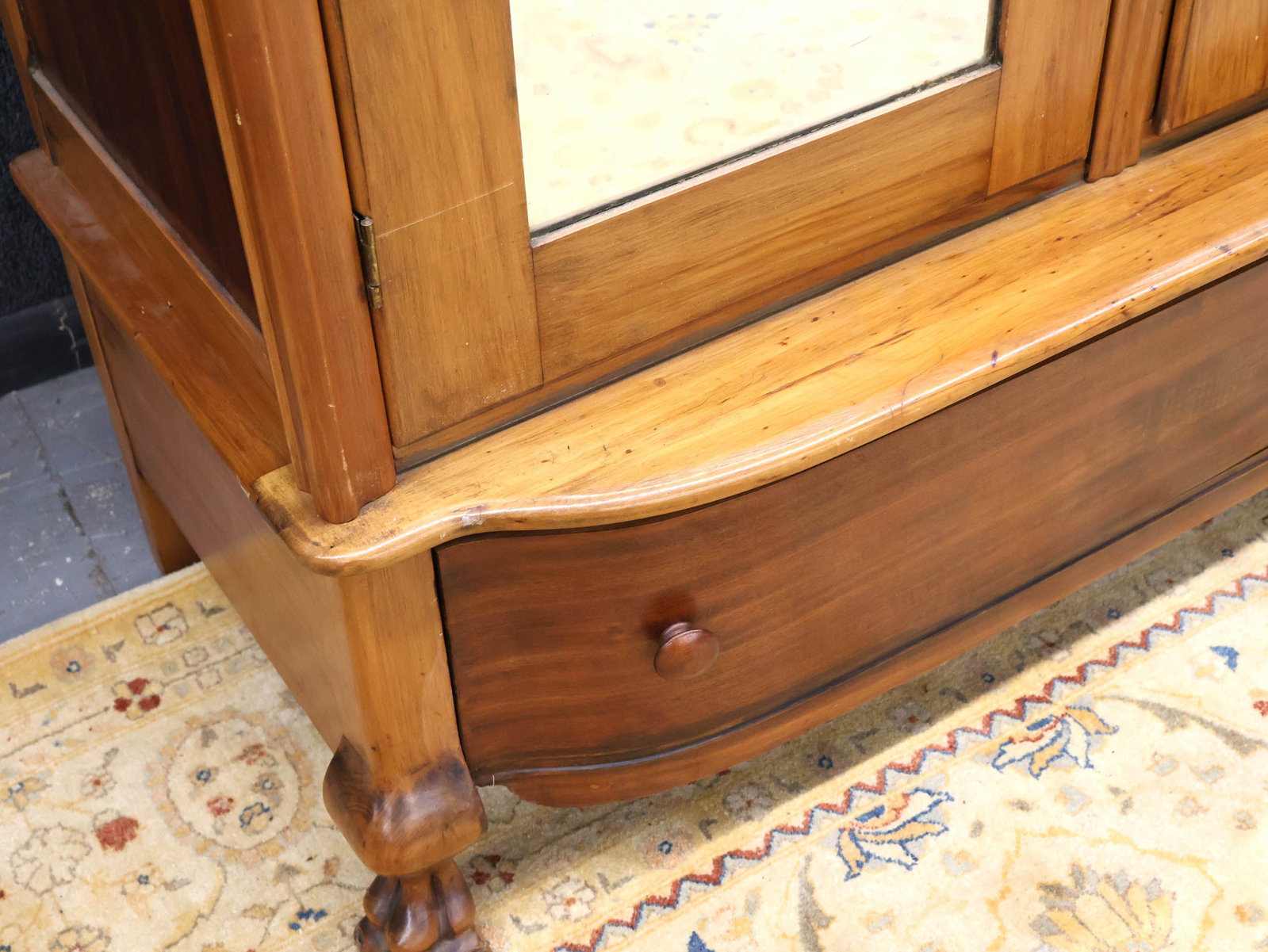 Provincial Walnut Armoire - 4