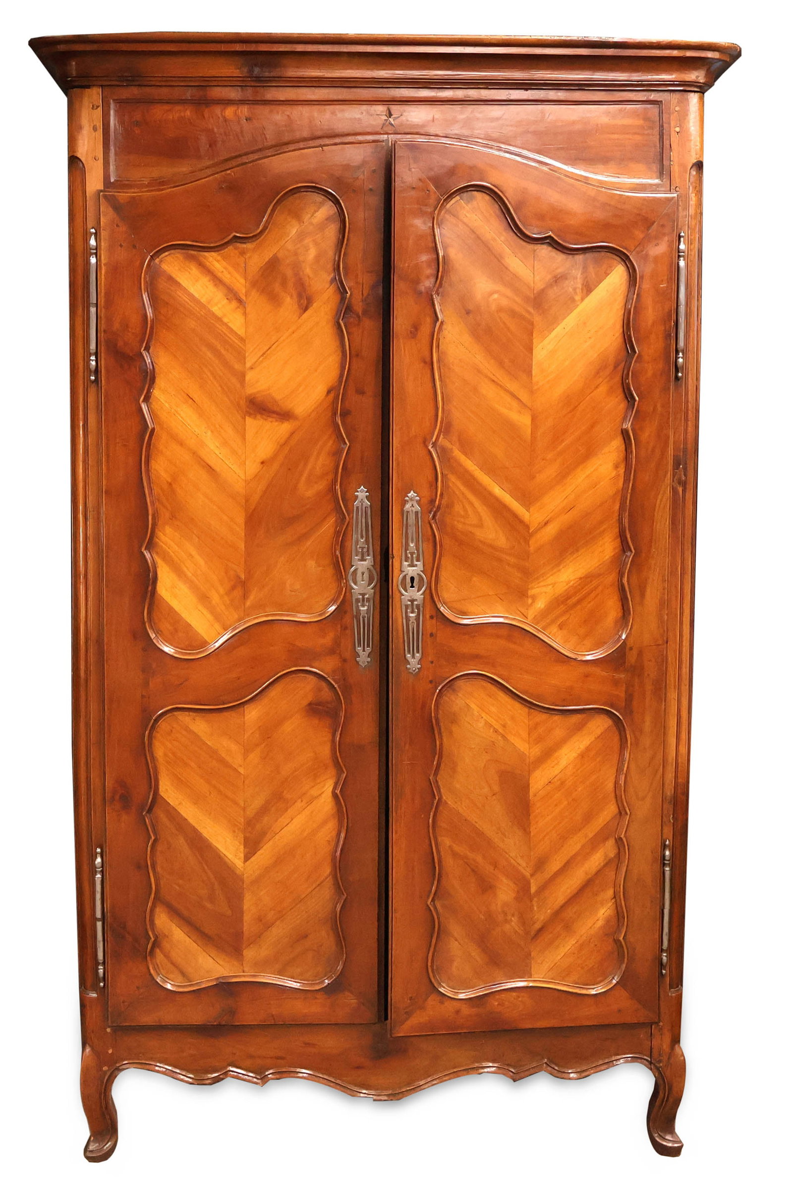 French Provincial Carved Walnut Armoire (1 of 16)