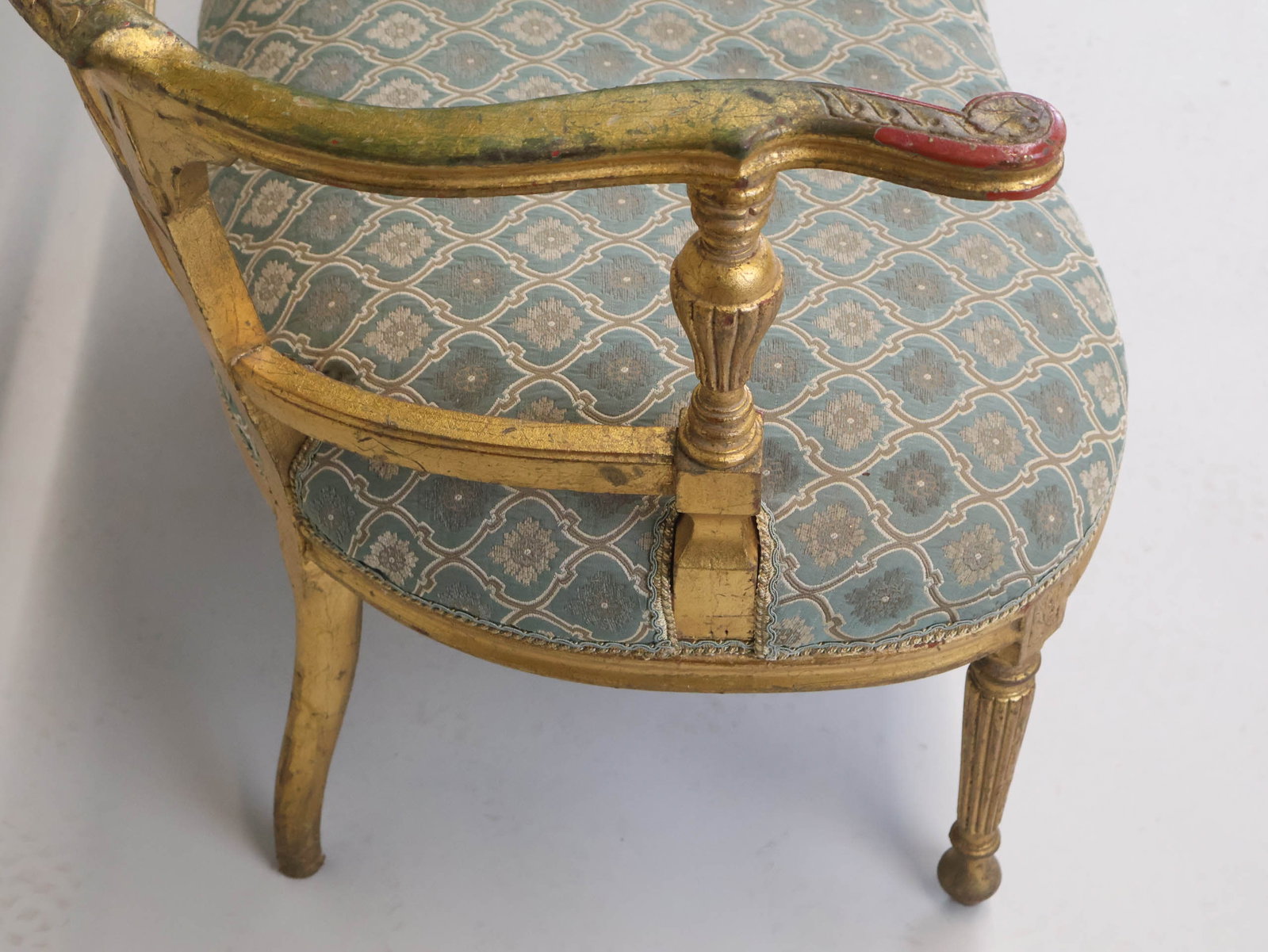 Neoclassical Style Giltwood Settee - 12