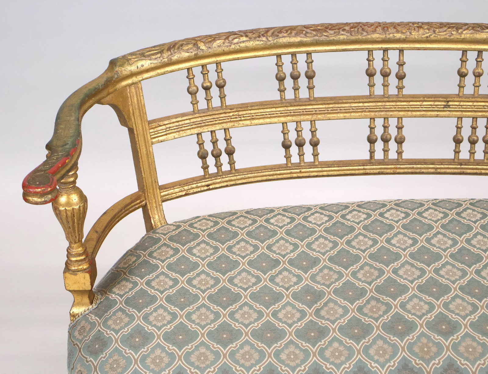 Neoclassical Style Giltwood Settee - 4