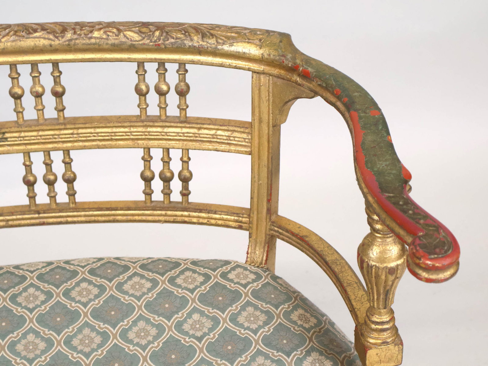 Neoclassical Style Giltwood Settee - 7