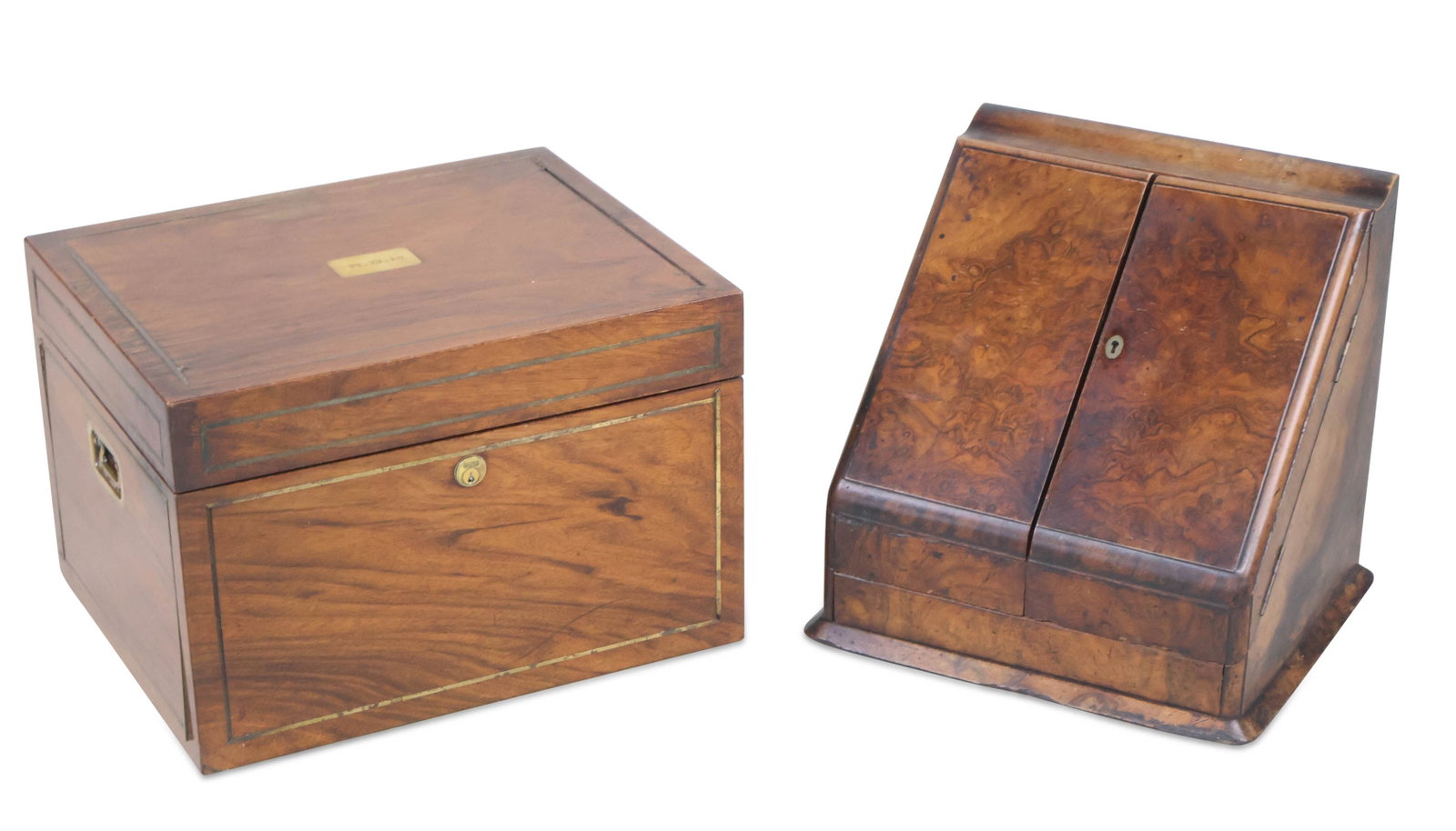 Victorian Burl Walnut Letter Box (1 of 14)