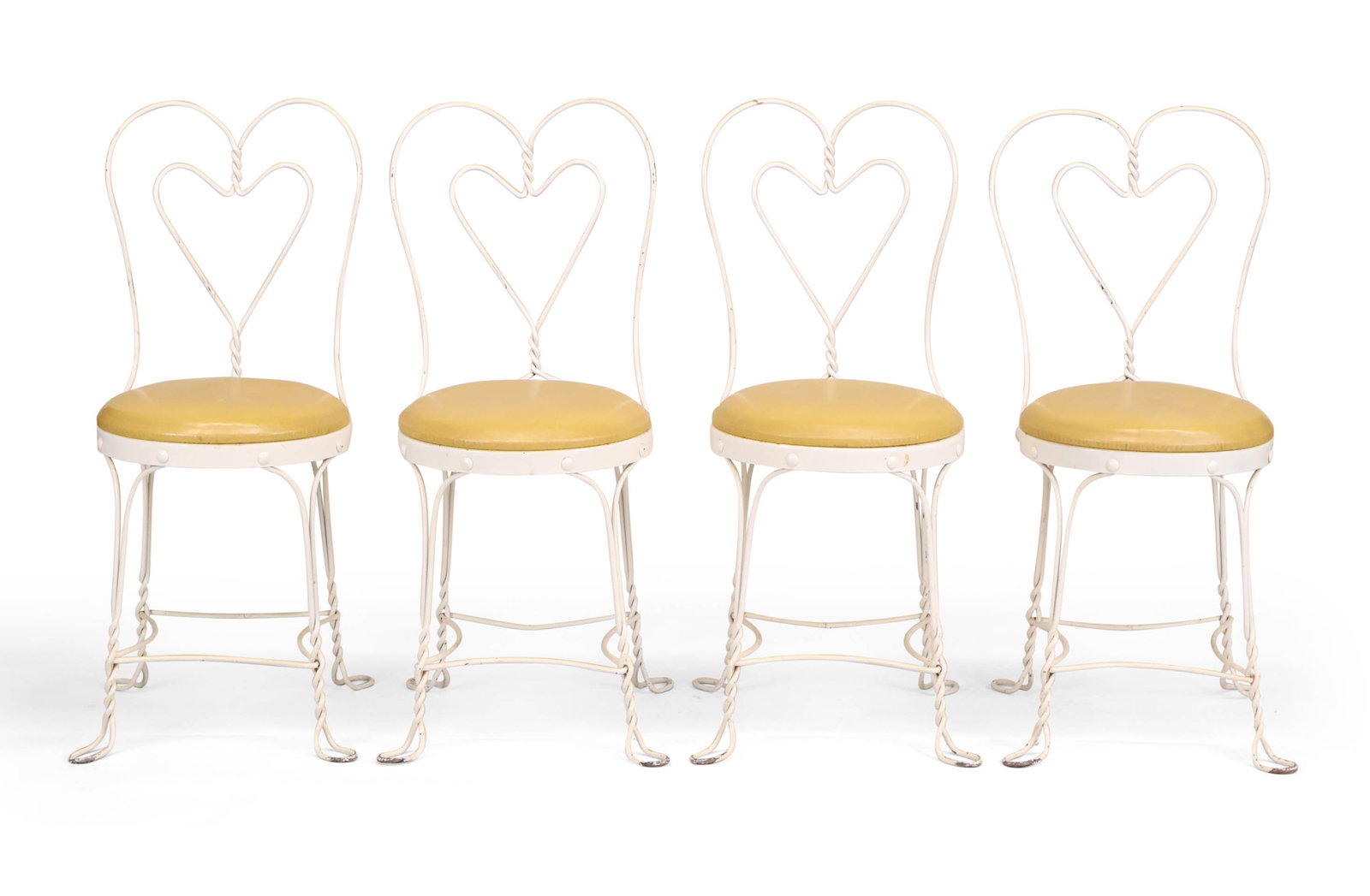 Set of Four Heart Back Ice Cream Parlor Chairs (1 of 12)