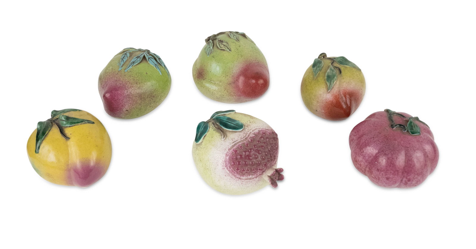 Six Chinese Porcelain Altar Fruits (1 of 7)