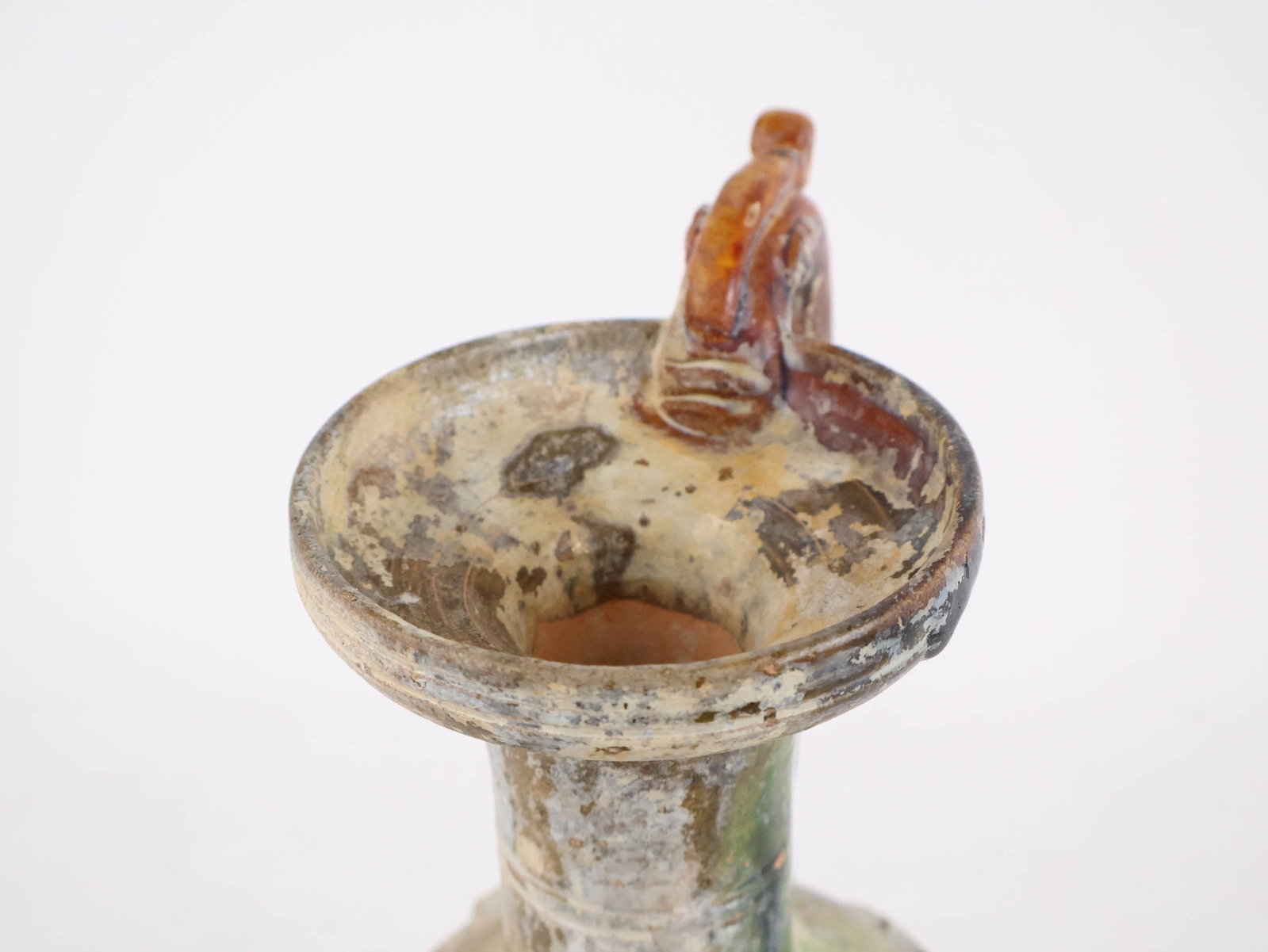 Two Chinese Han Dynasty Green Glazed Items - 12