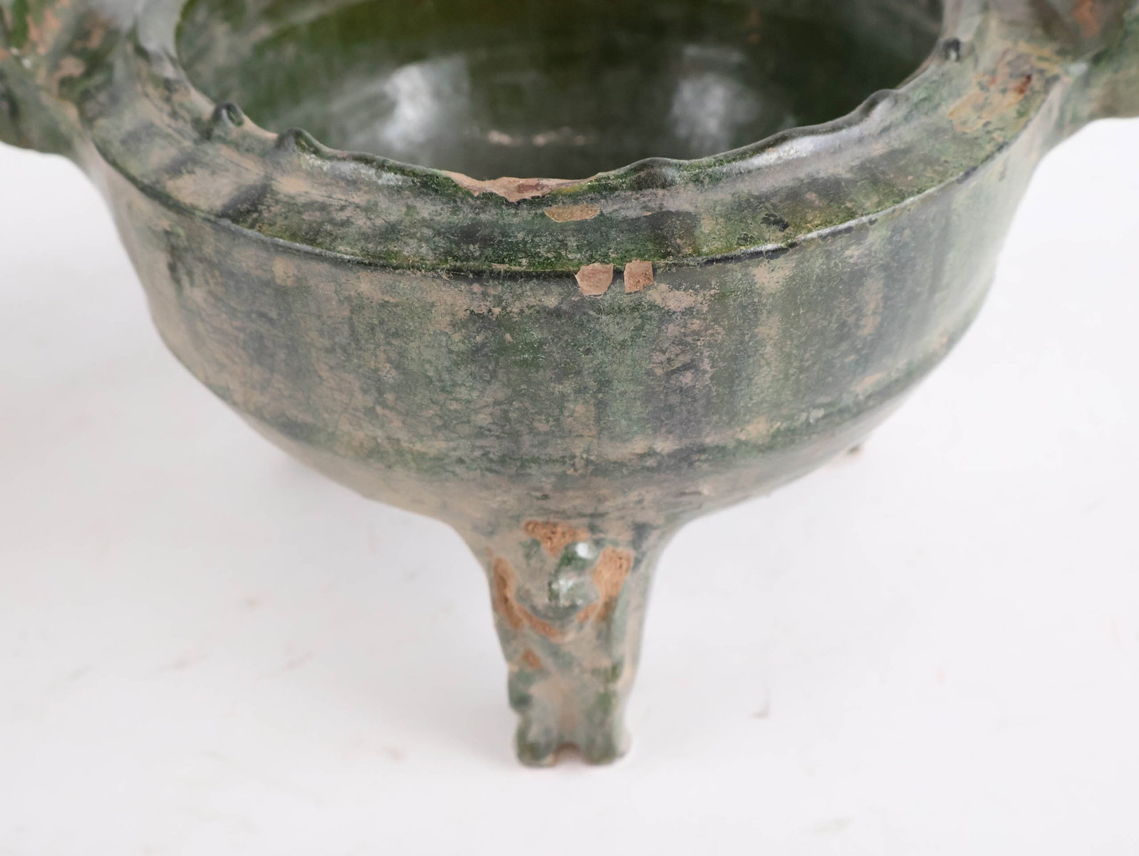 Two Chinese Han Dynasty Green Glazed Items - 3