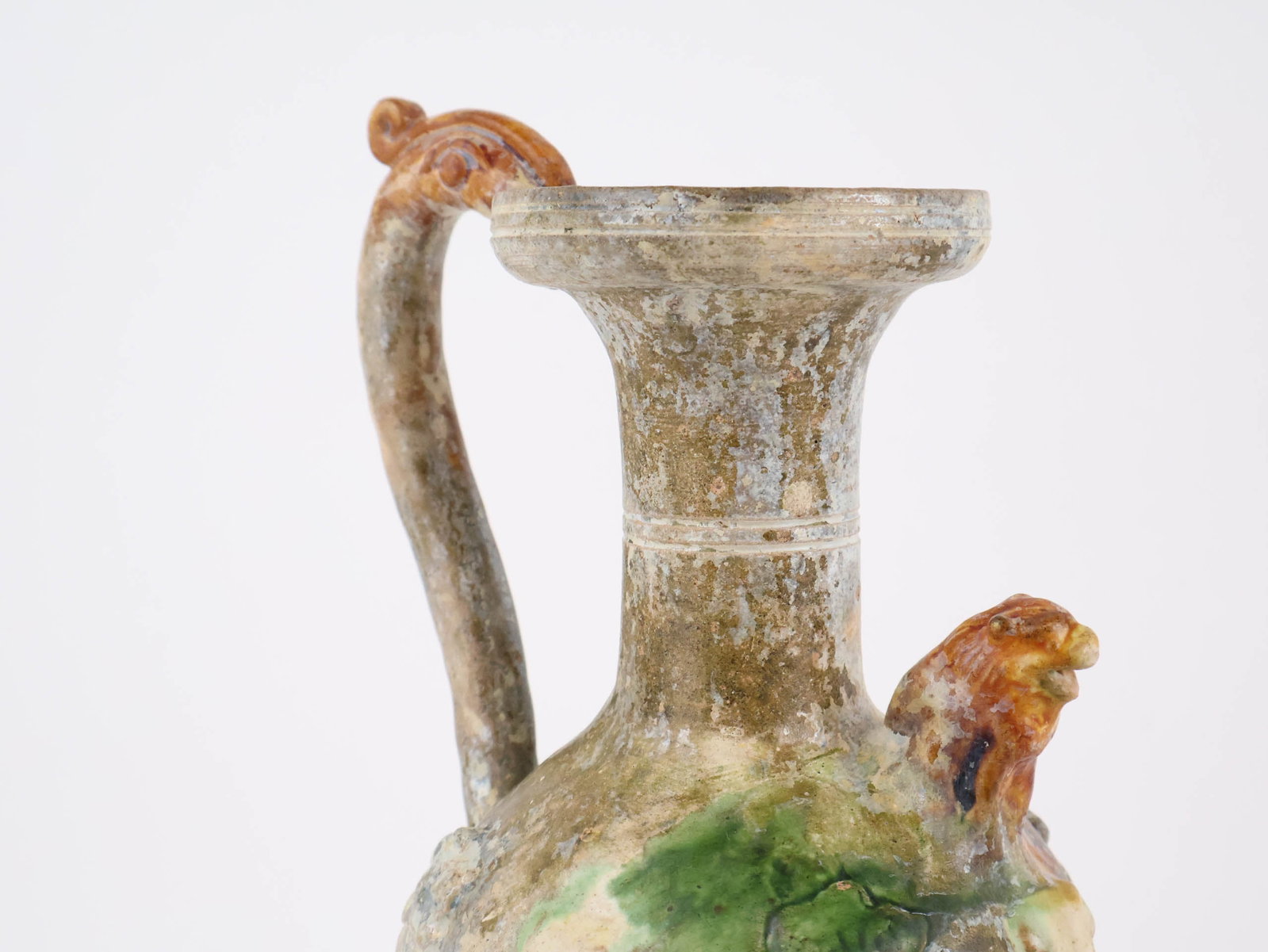 Two Chinese Han Dynasty Green Glazed Items - 8