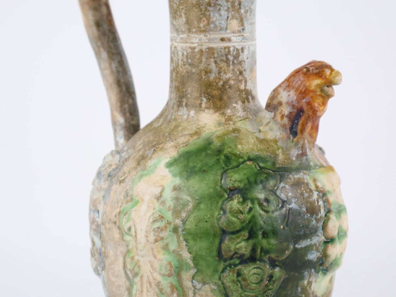 Two Chinese Han Dynasty Green Glazed Items - 9