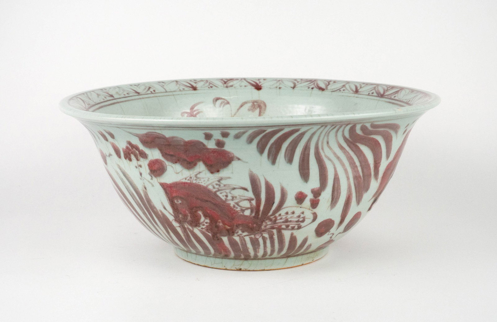 Chinese Copper Red Punch Bowl - 2