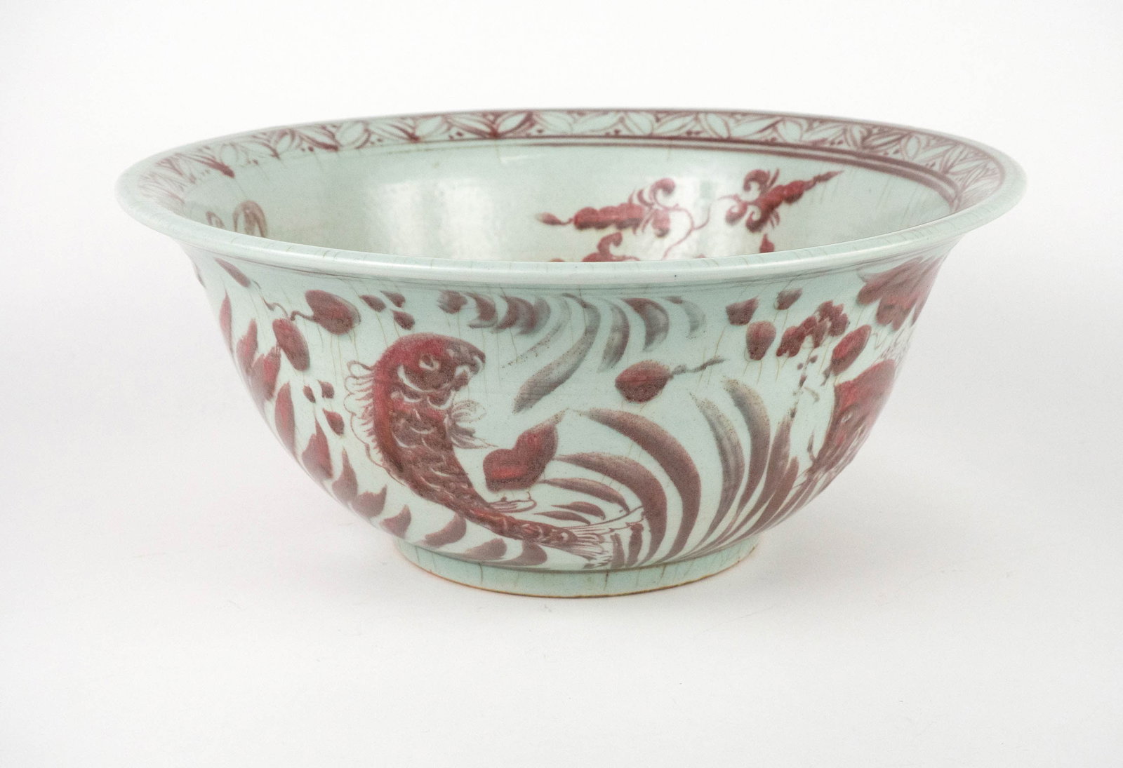 Chinese Copper Red Punch Bowl - 8