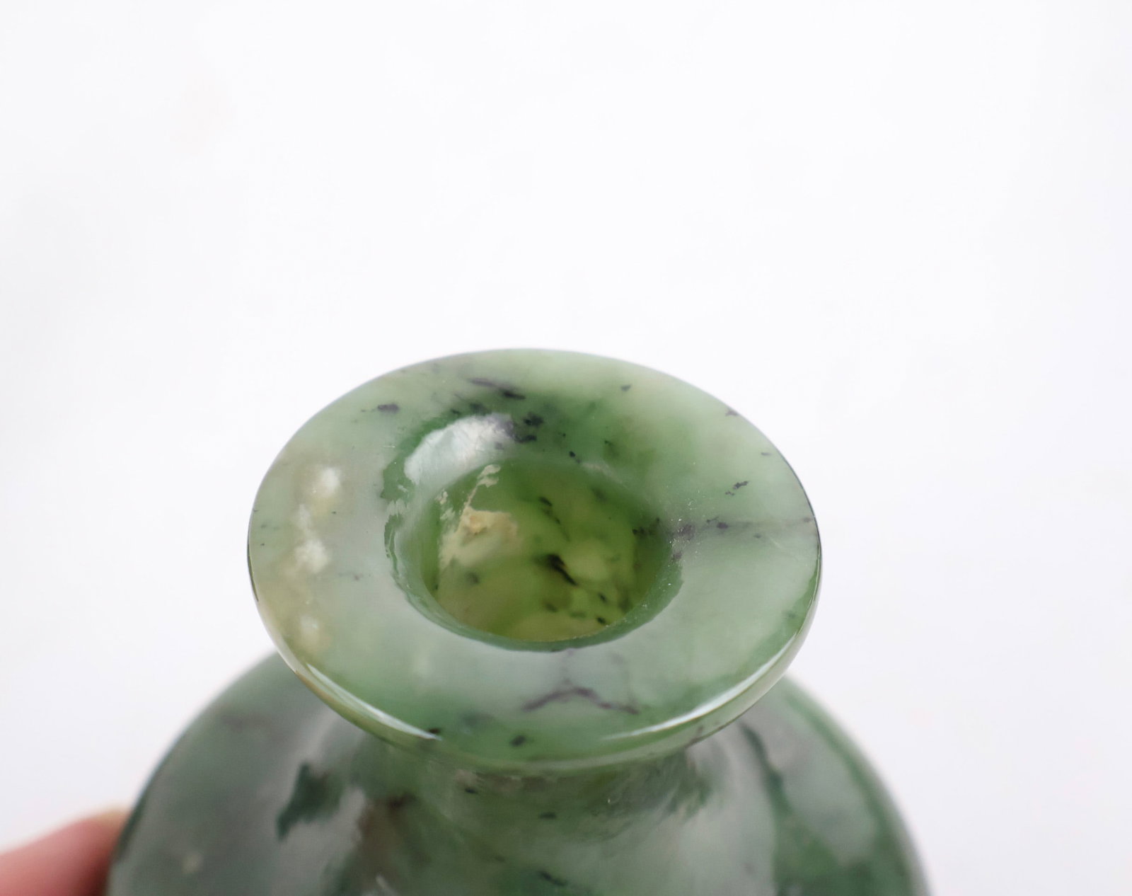 Two Chinese Jade Bud Vases - 7