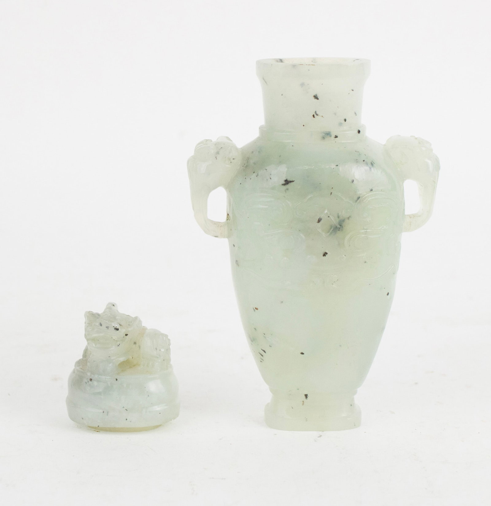 Chinese Nephrite Jade Covered Vase - 7