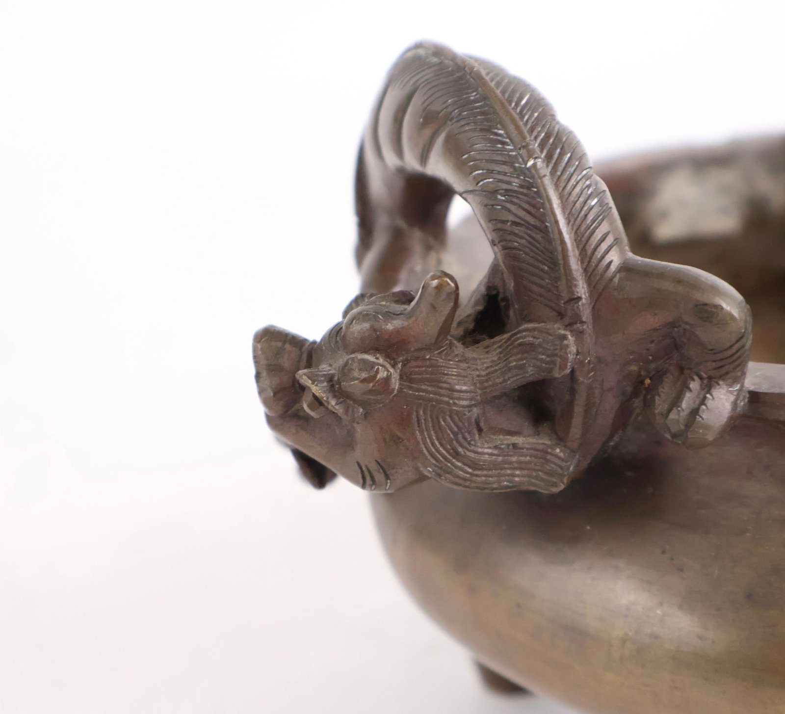 Three Chinese Bronze Incense Burners - 5