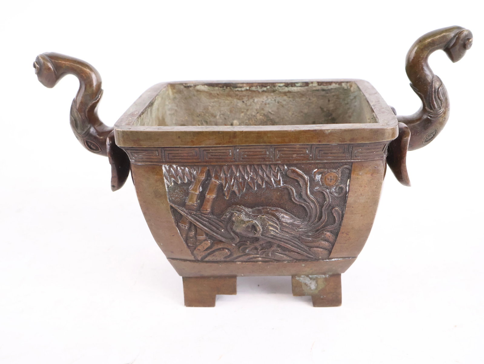 Three Chinese Bronze Incense Burners - 9