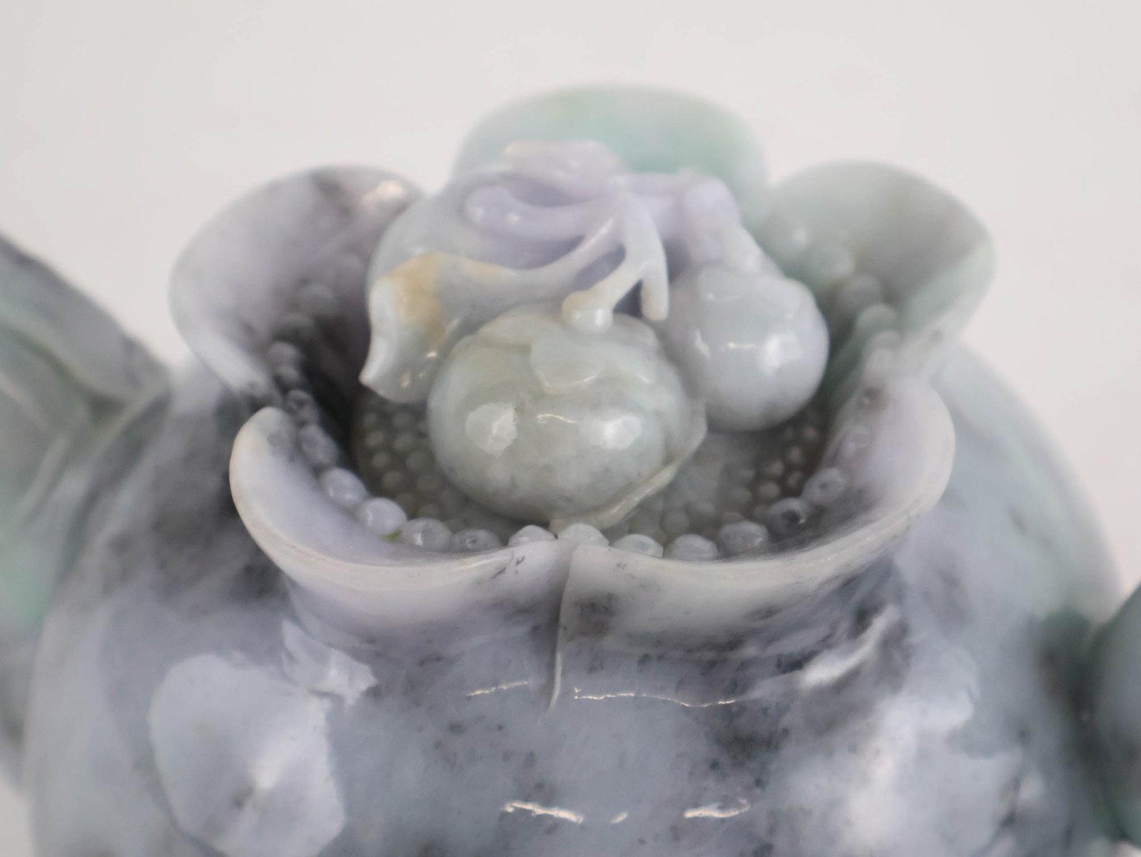 Chinese Carved Jadeite Teapot - 9