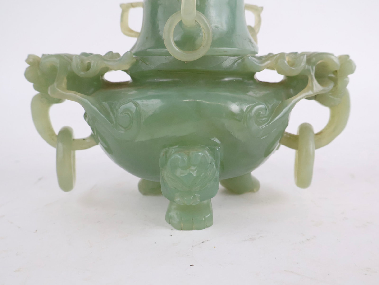 Chinese Jade Covered Censer - 4