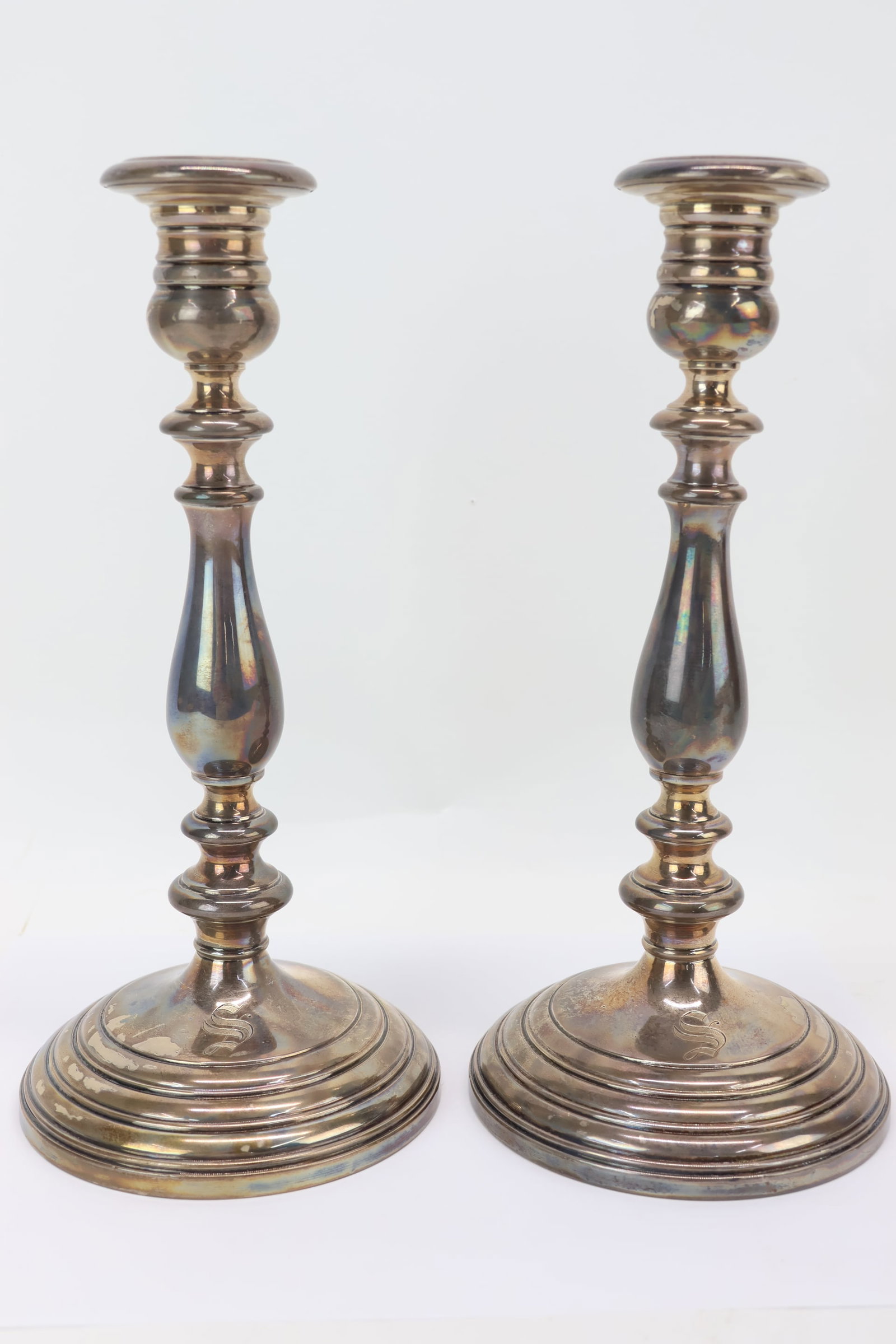Pair Gorham Sterling Silver Candlesticks (1 of 7)