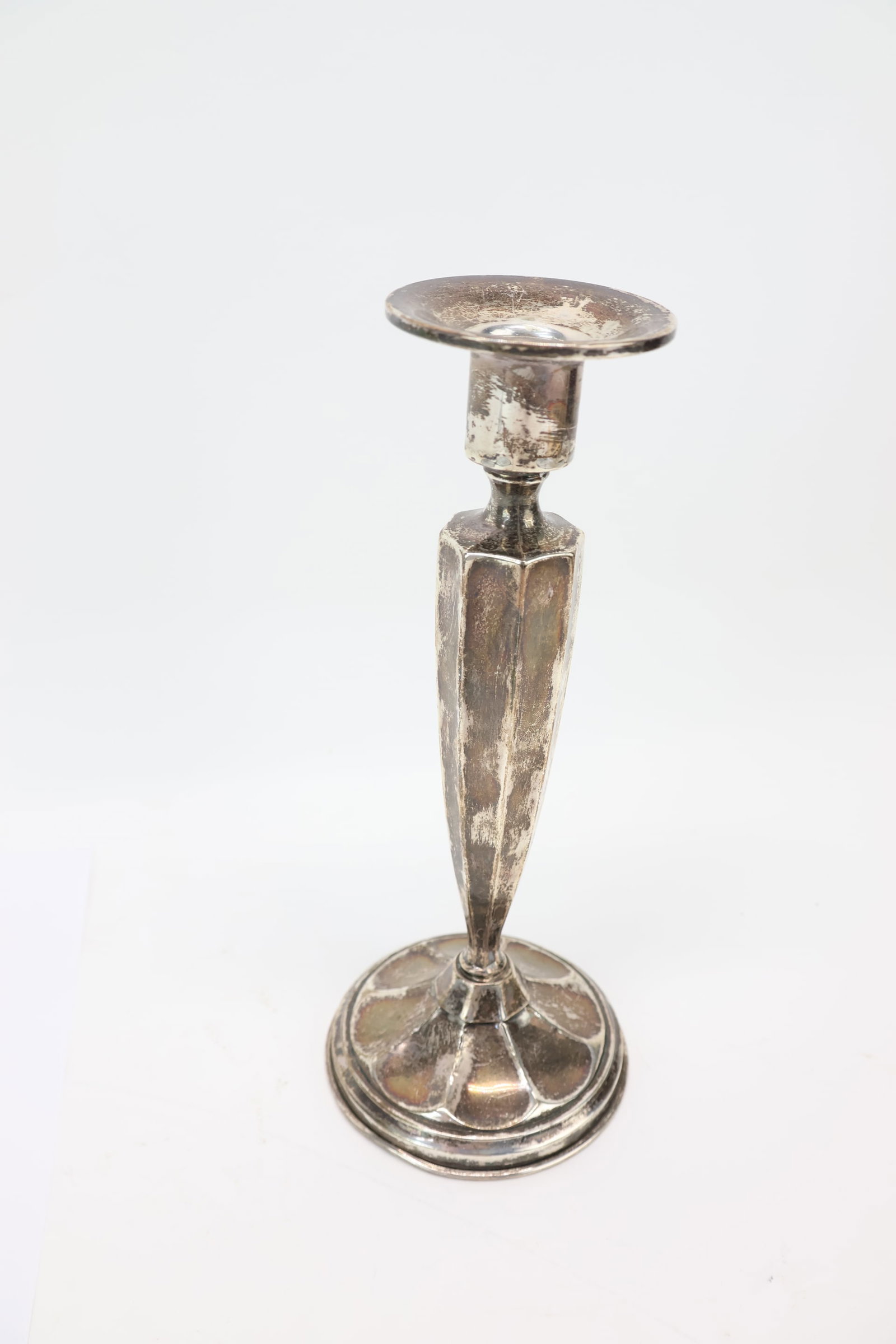 Pair Sterling Silver Weighted Candlesticks - 5