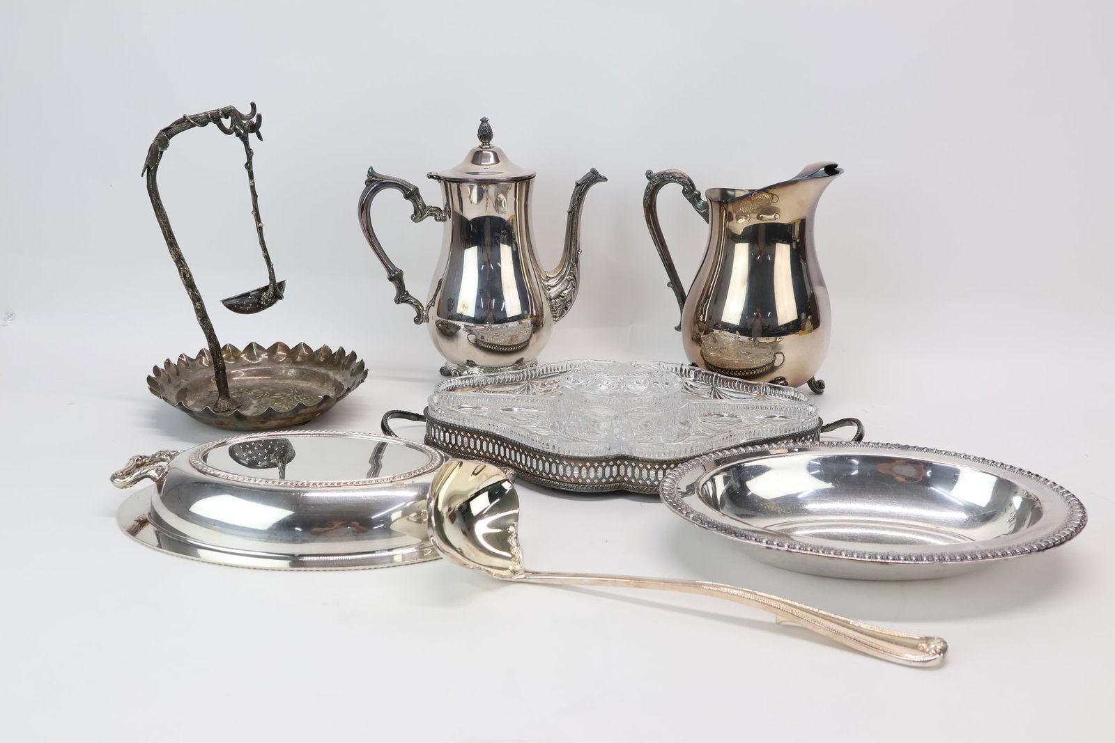 Group of Assorted Silver Plated Holloware (1 of 6)