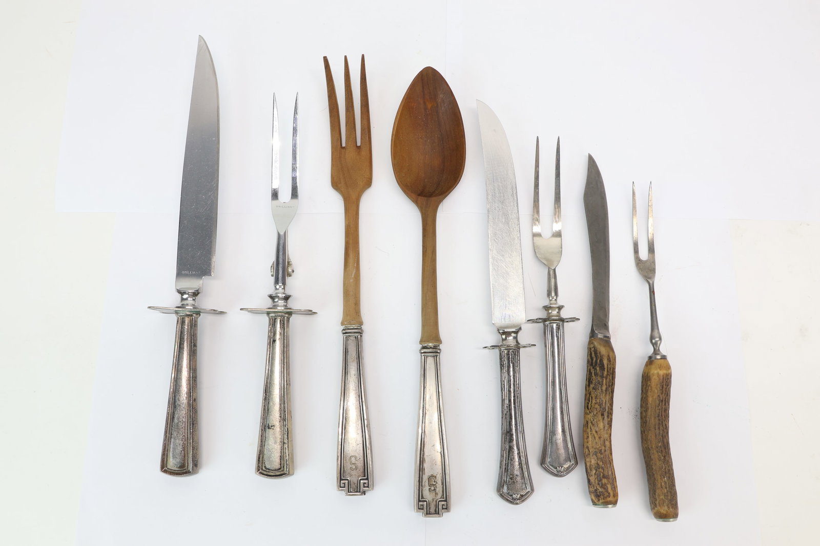 Two Sterling Silver Handled Carving Sets (1 of 8)