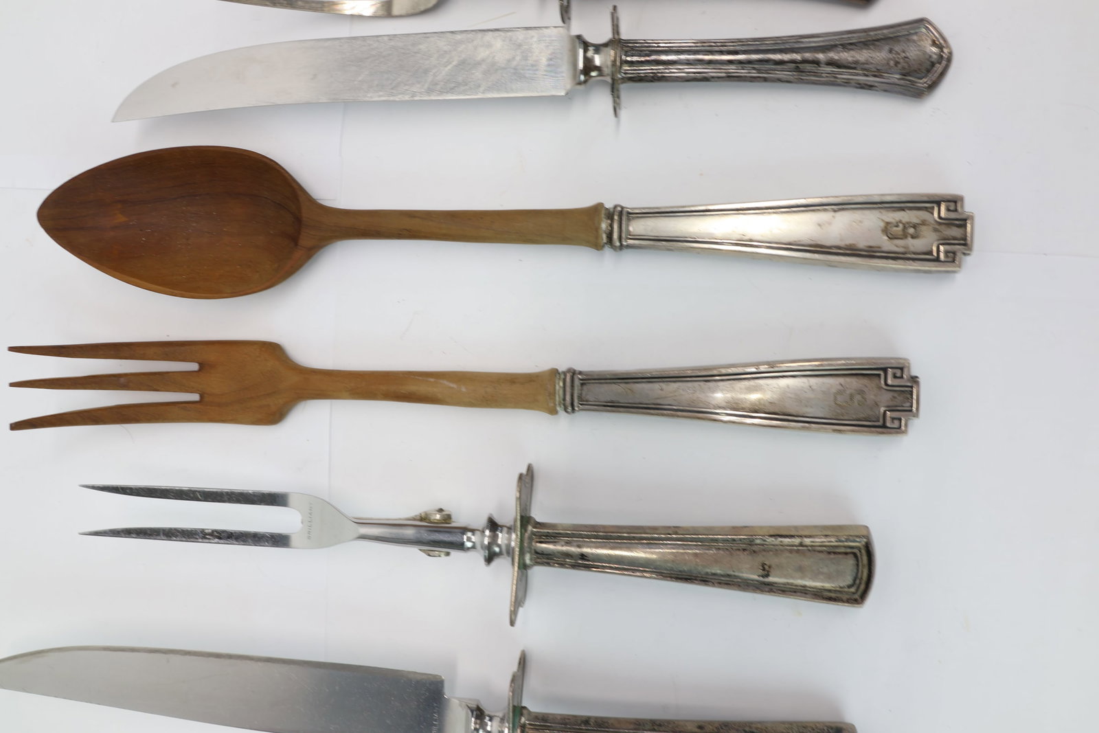 Two Sterling Silver Handled Carving Sets - 3