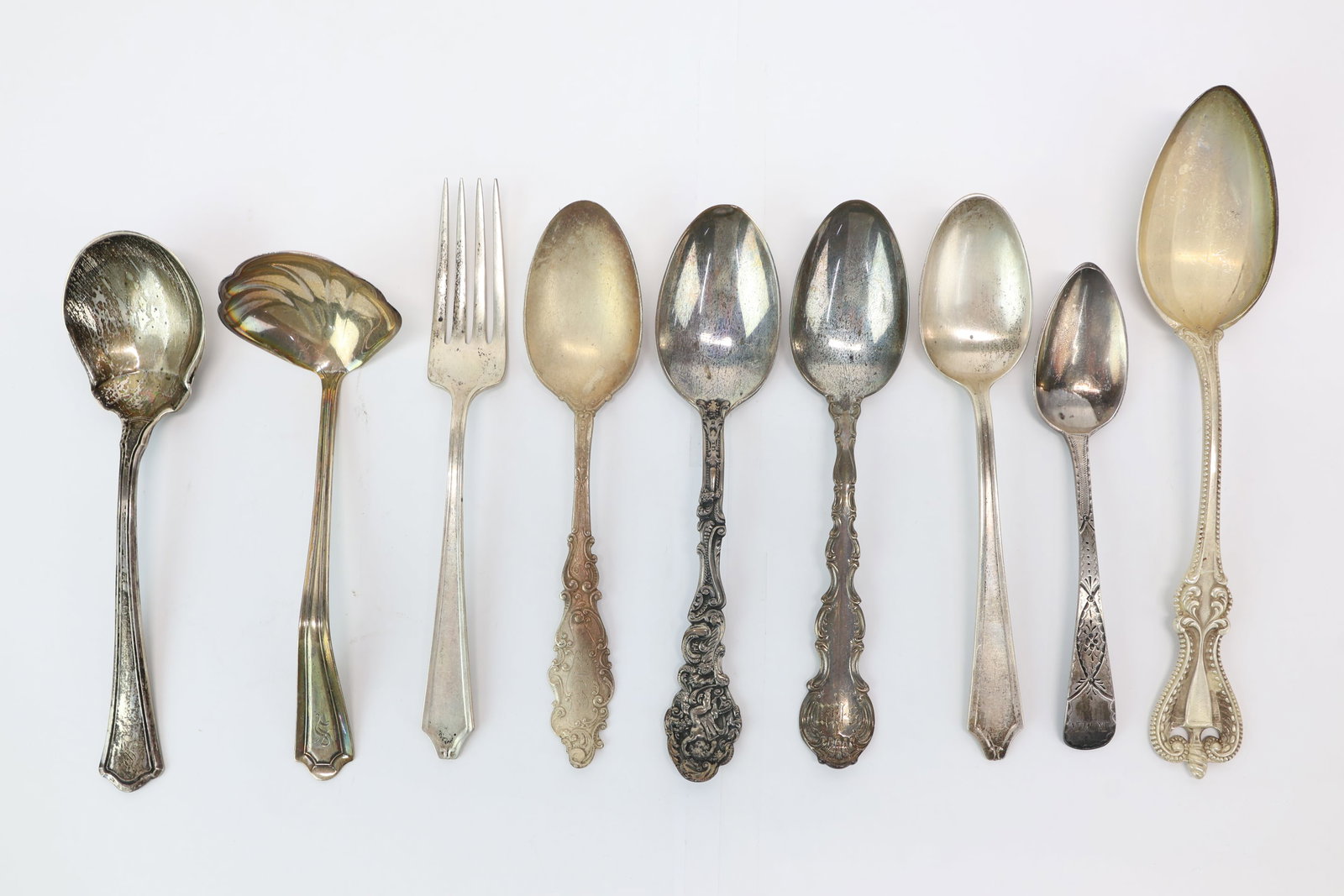 Group of Nine Assorted Sterling Silver Flatware (1 of 15)