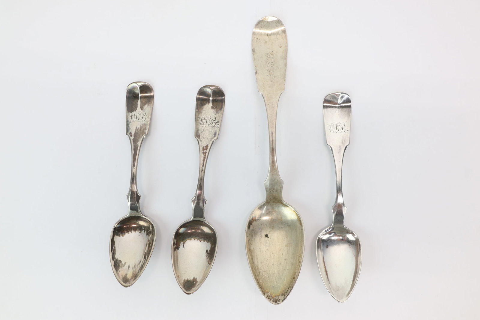 Set of Three Monogrammed Coin Silver Spoons (1 of 11)