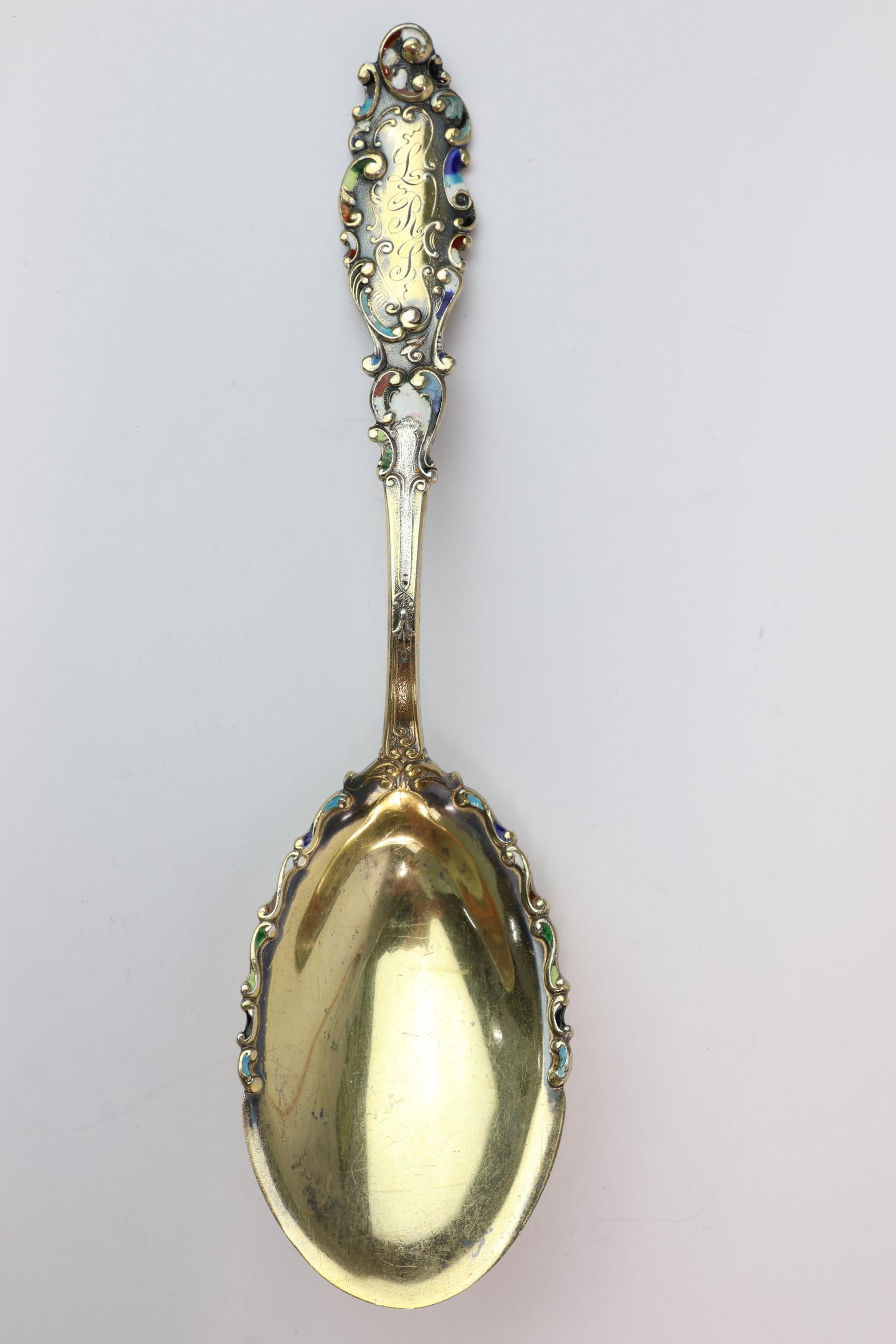 Rare Gorham Luxembourg Enameled Jelly Spoon (1 of 7)