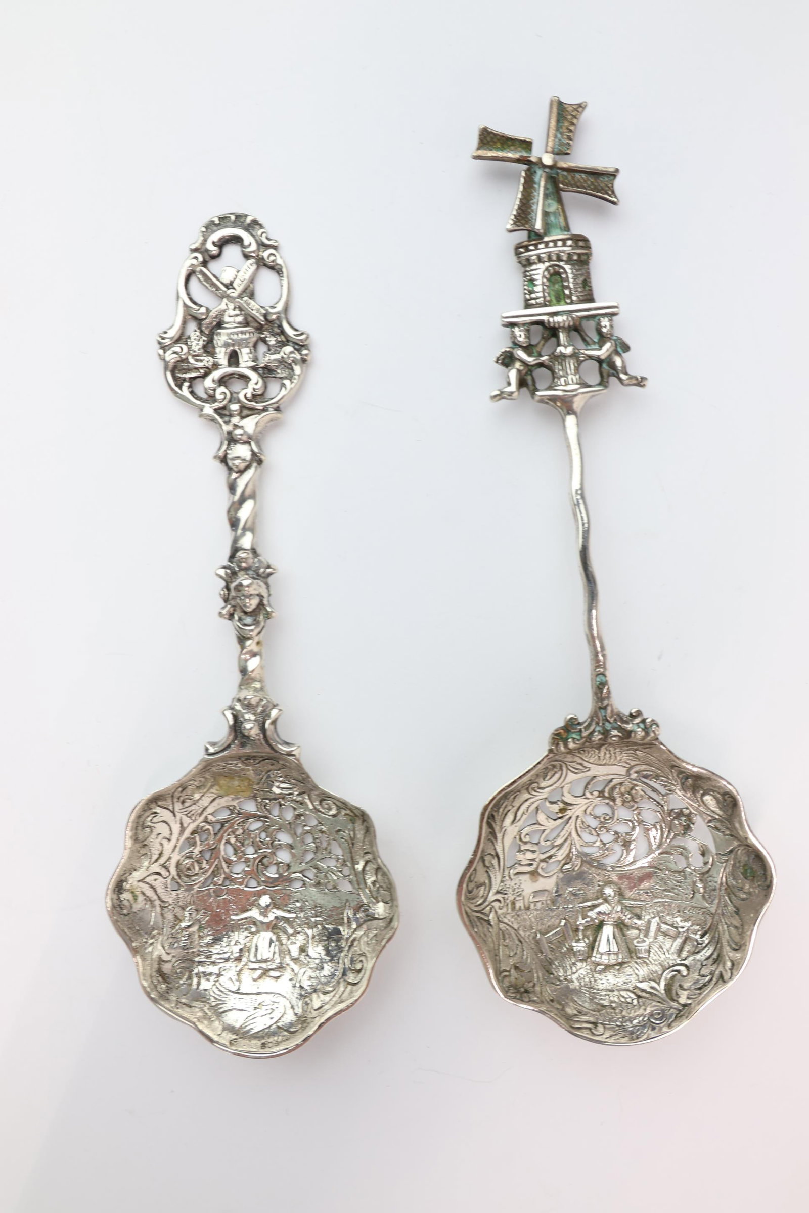 Two German 800 Silver Strainer Spoons (1 of 11)
