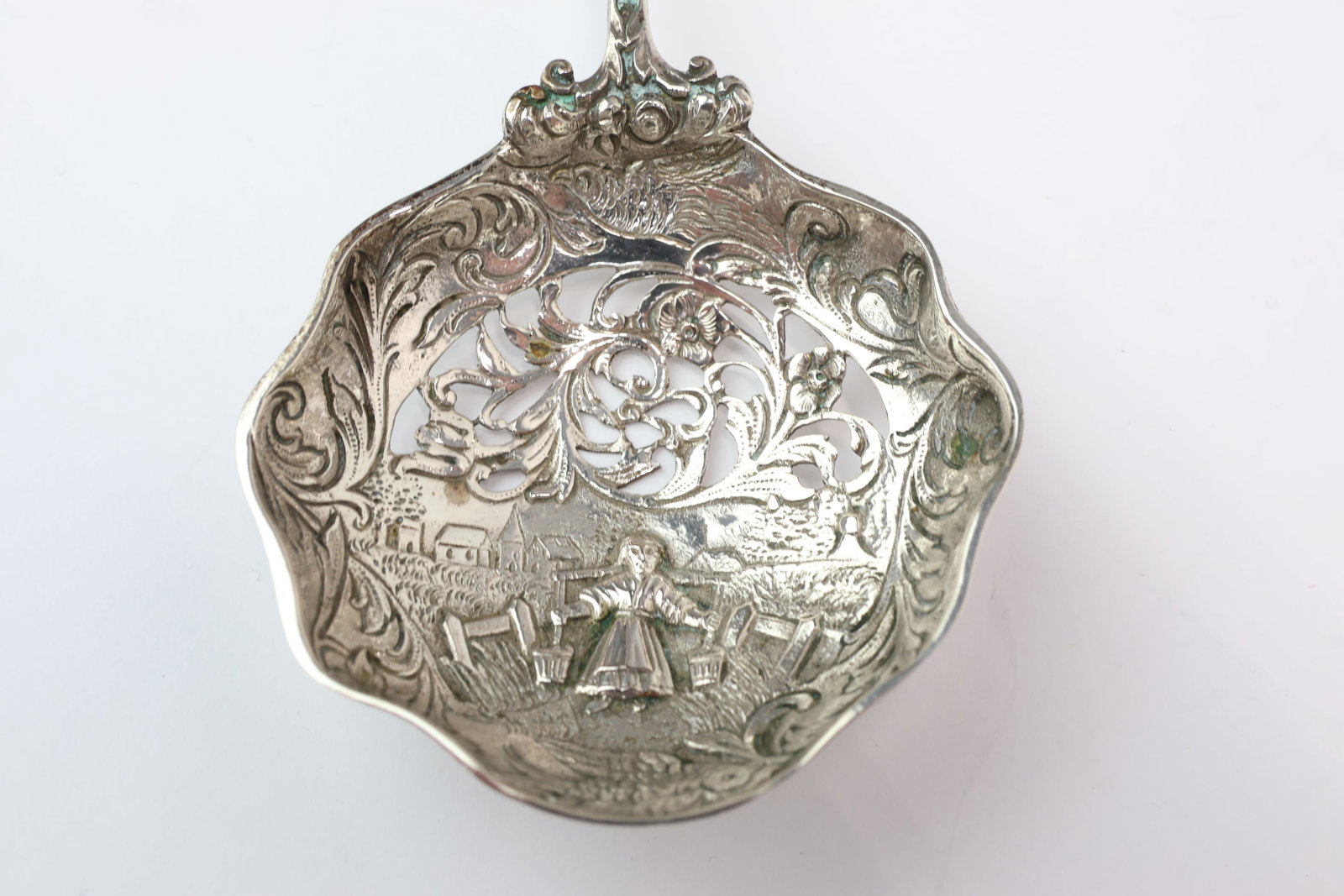 Two German 800 Silver Strainer Spoons - 2
