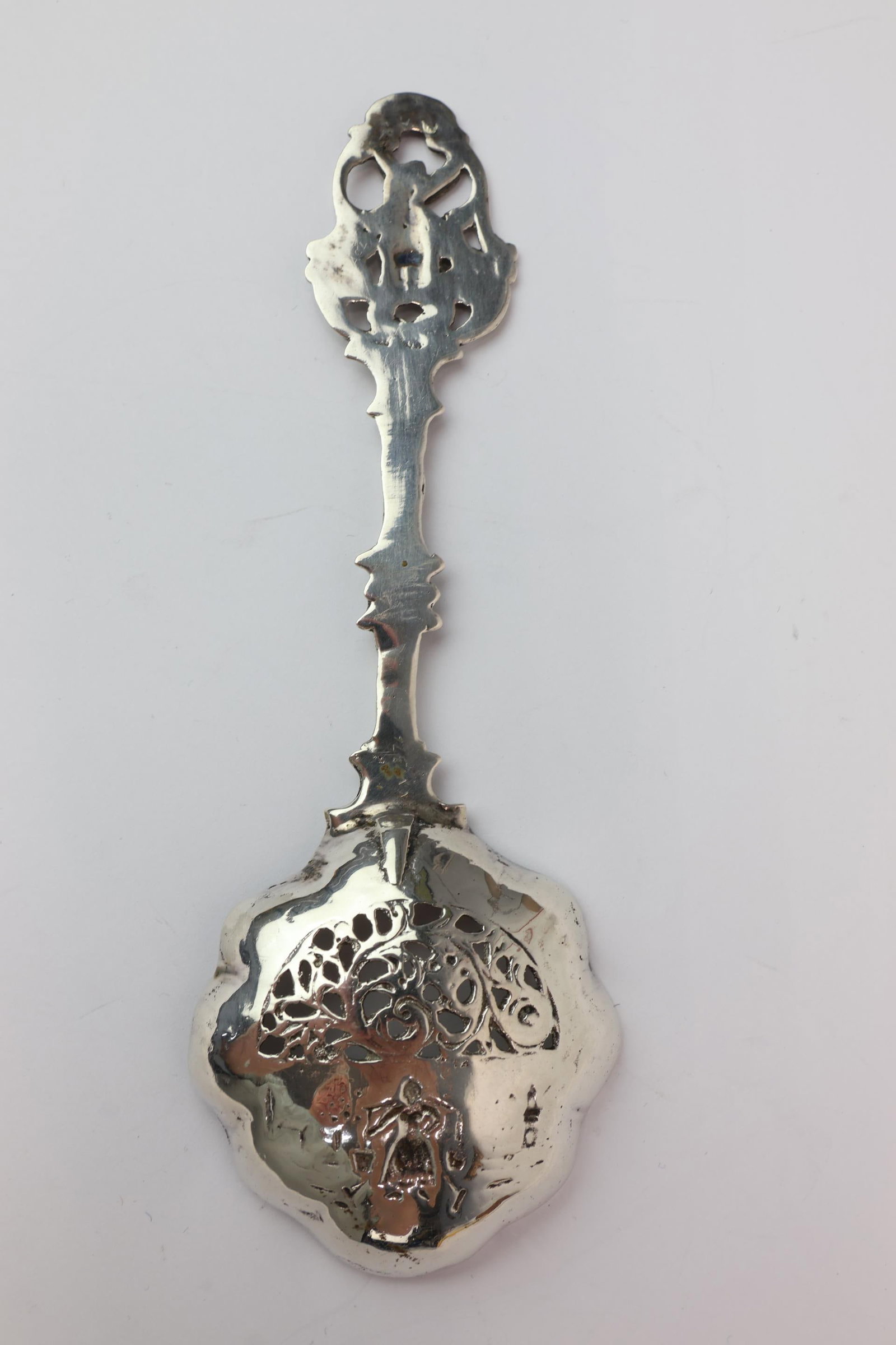 Two German 800 Silver Strainer Spoons - 9