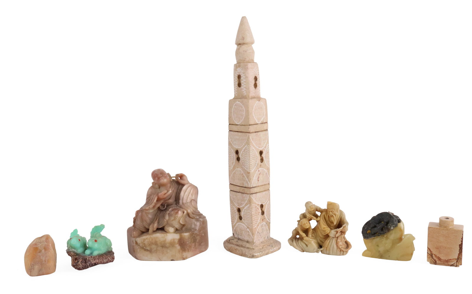 Group of Chinese Carved Stone Objects (1 of 10)