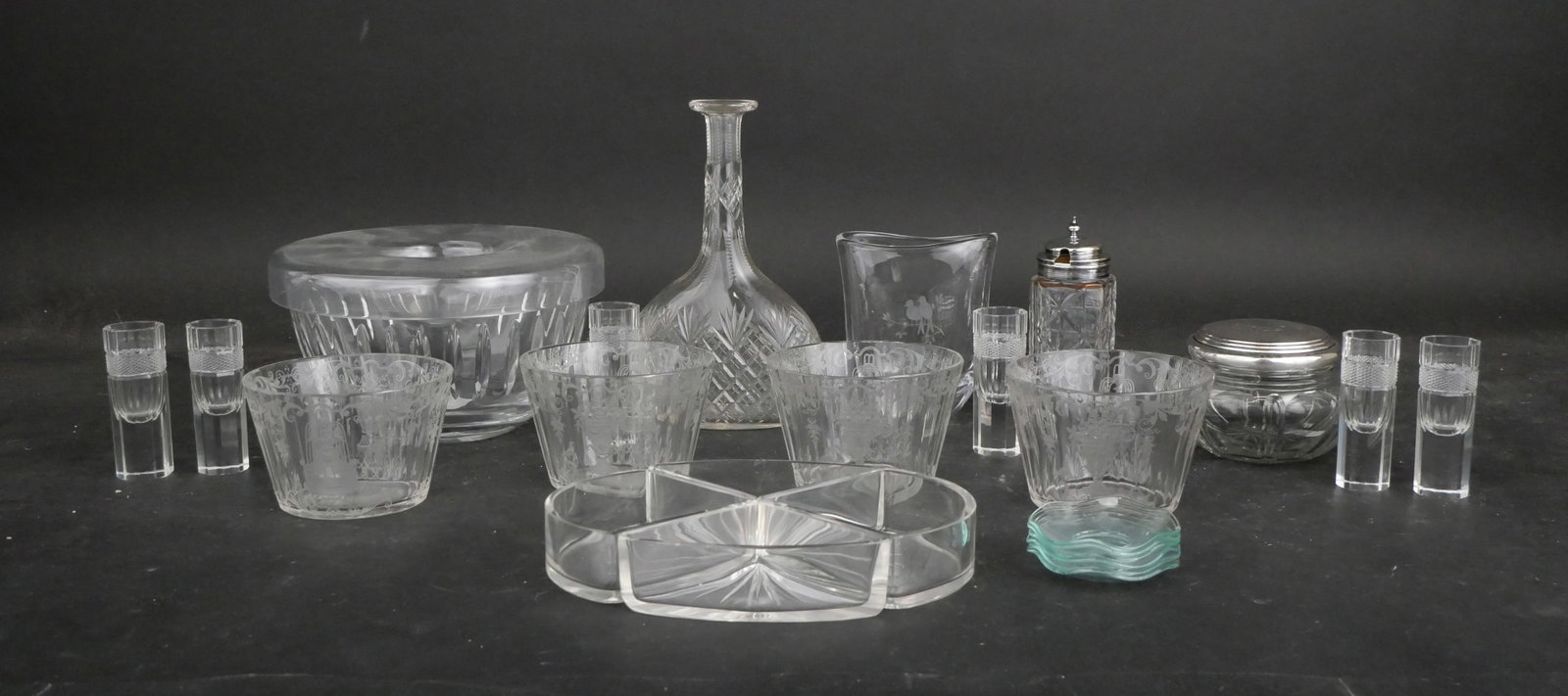 Group of Assorted Glass Table Articles - 2