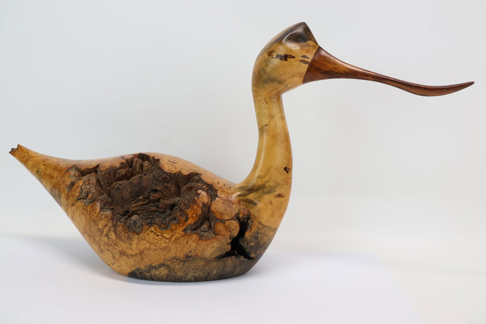 Burlingham Burl and Walnut Carved Duck Figure (1 of 11)
