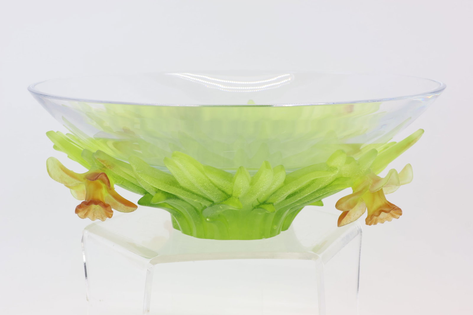 Daum France 12" Daffodil Center Bowl (1 of 9)
