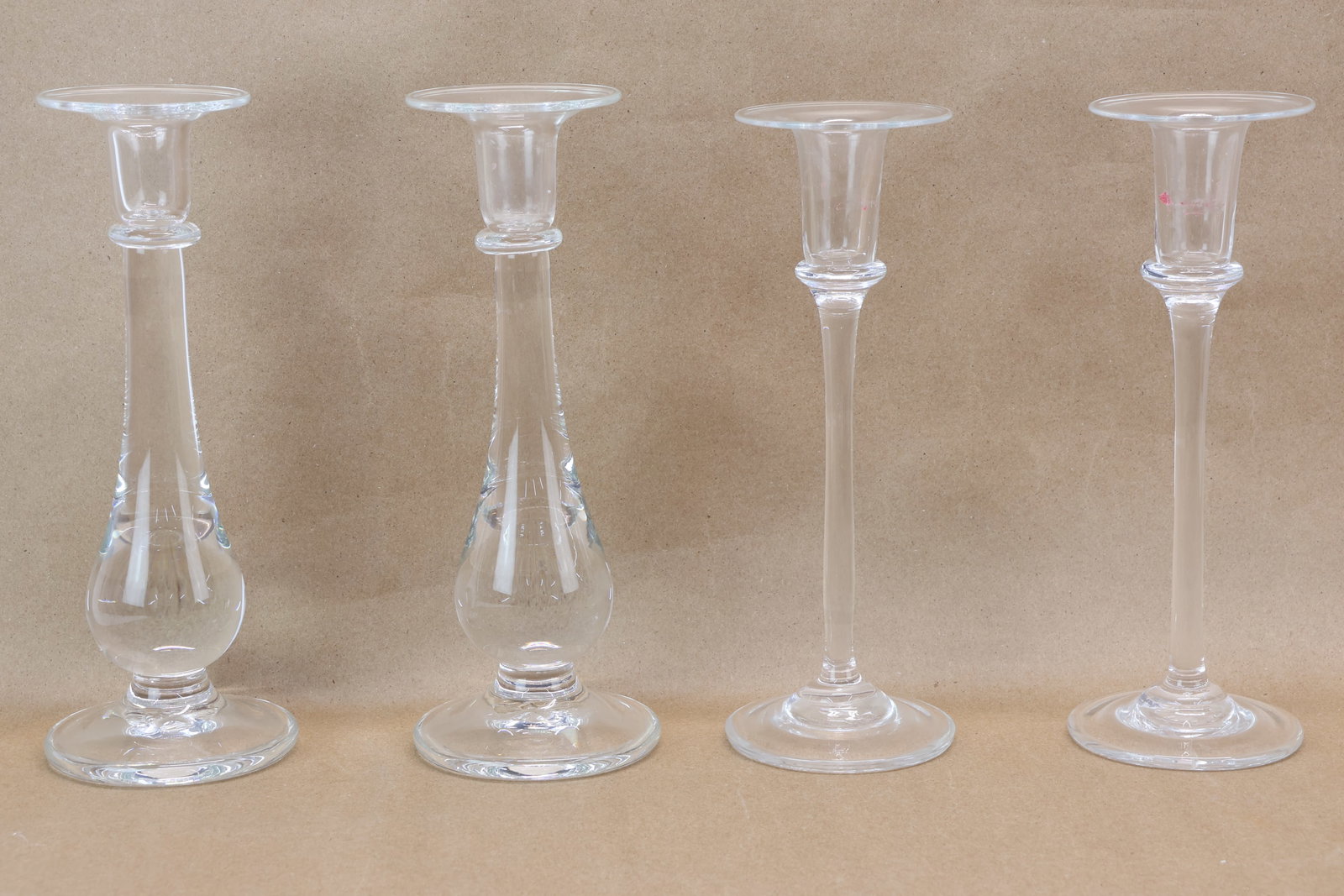 Two Pairs Simon Pearce Glass Candlesticks (1 of 12)
