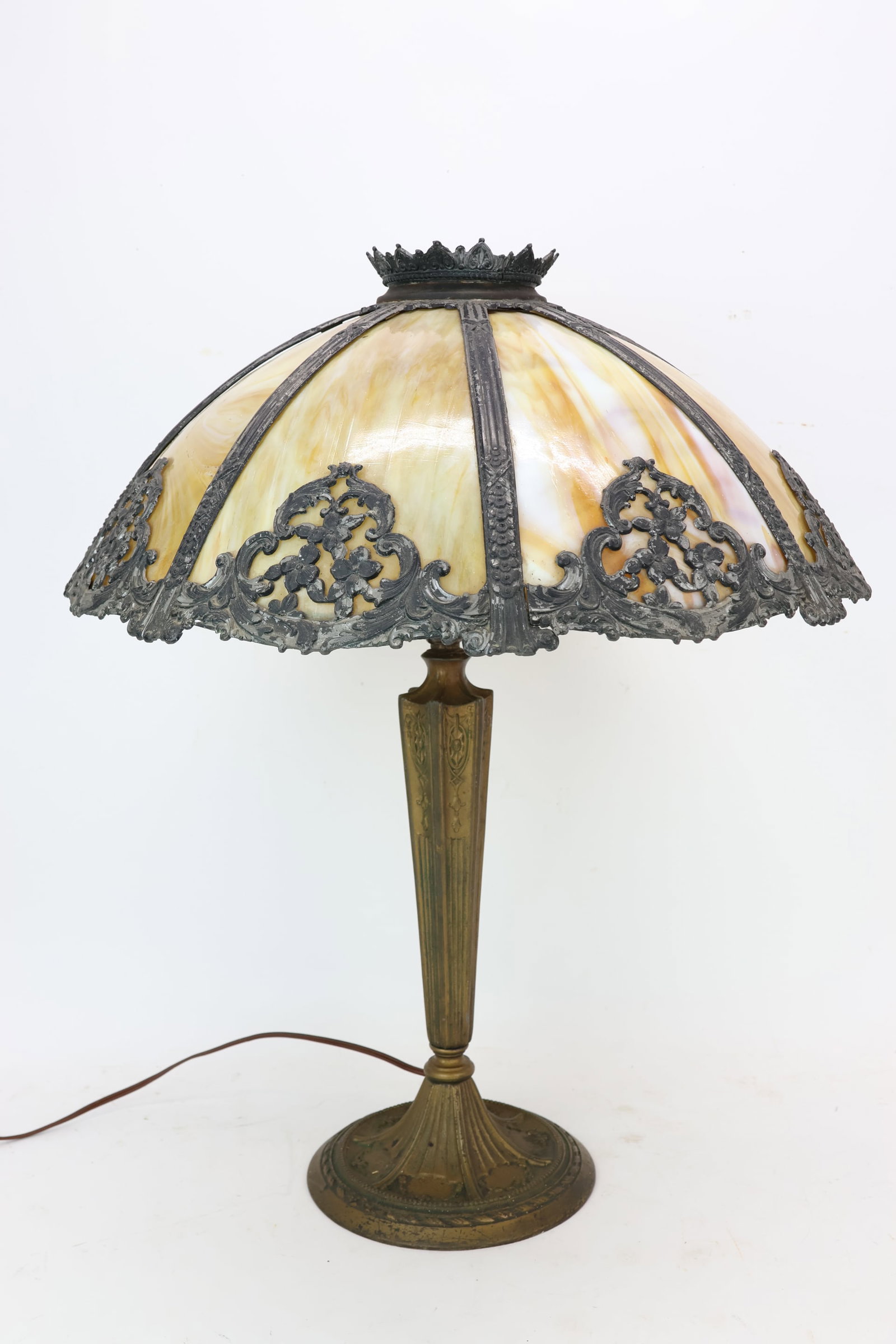 Vintage Art Nouveau Style Miller Slag Lamp (1 of 12)