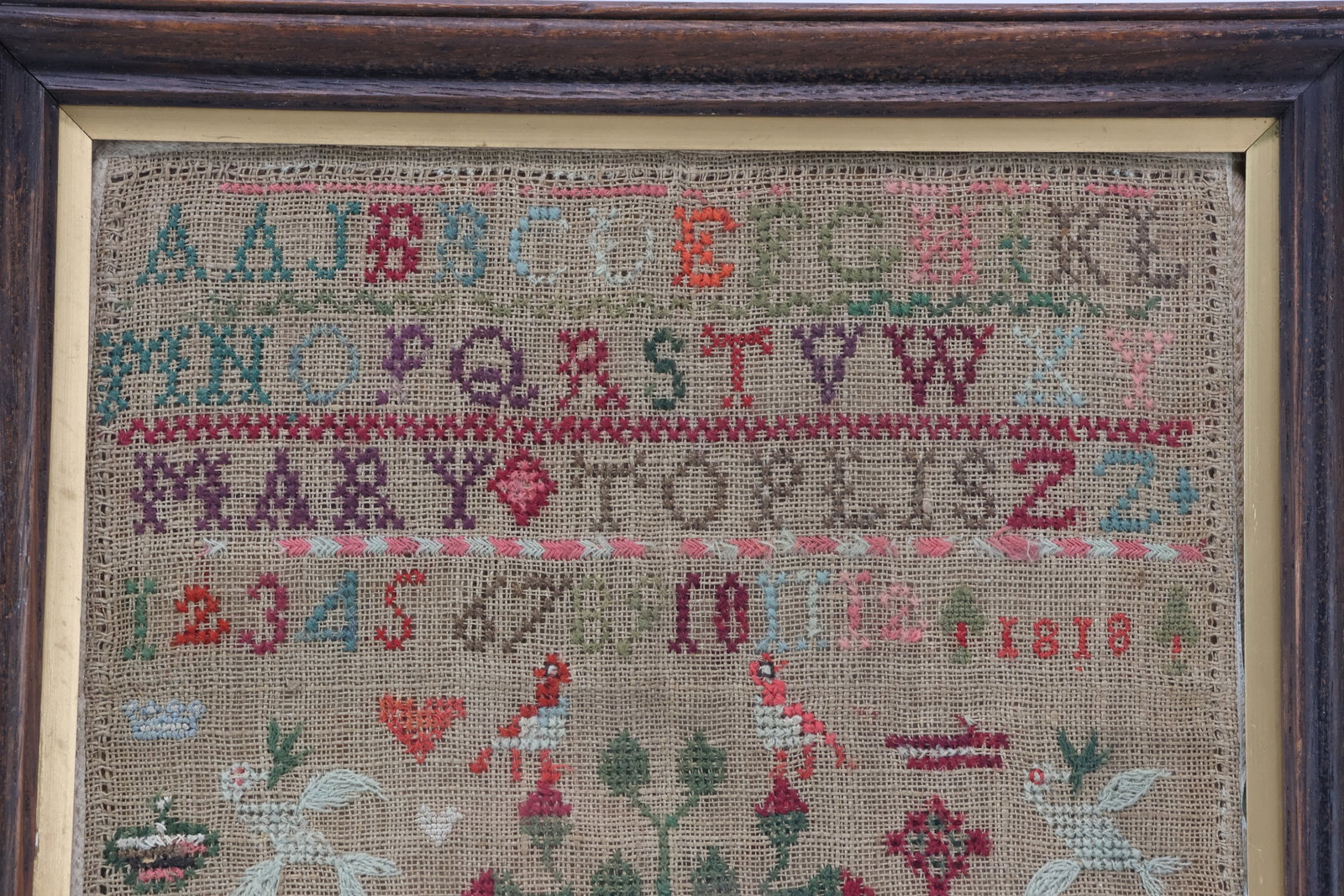 Two Antique Neddlework Samplers - 6