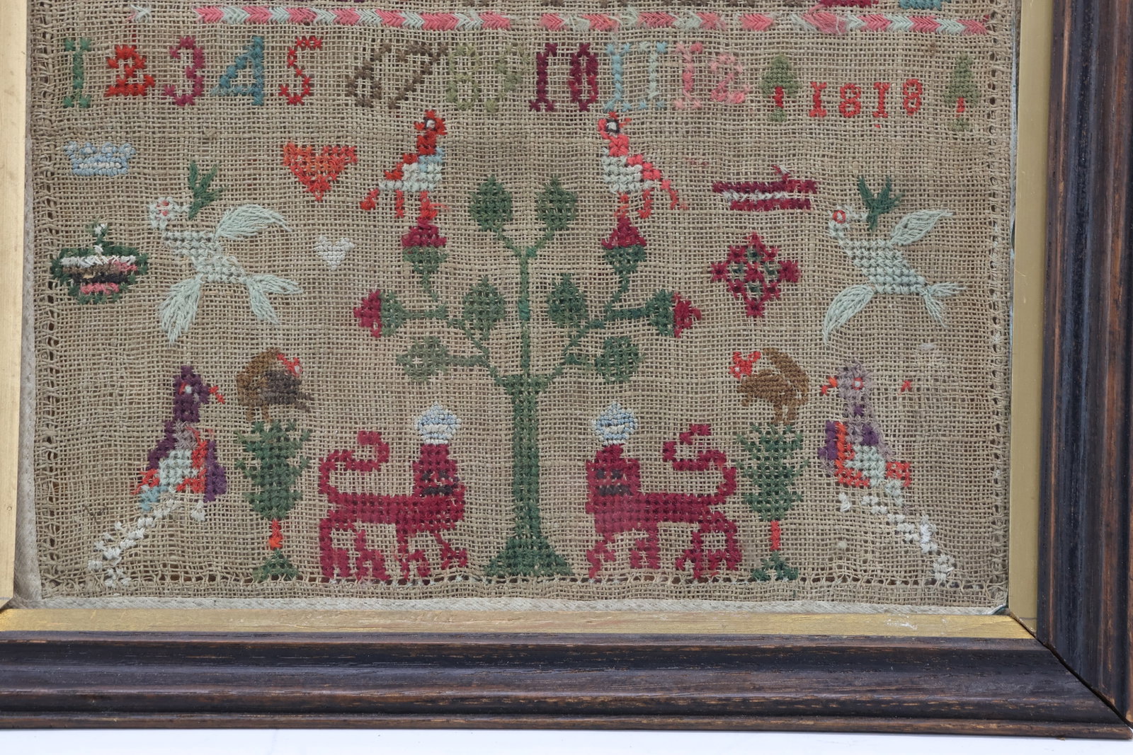 Two Antique Neddlework Samplers - 7
