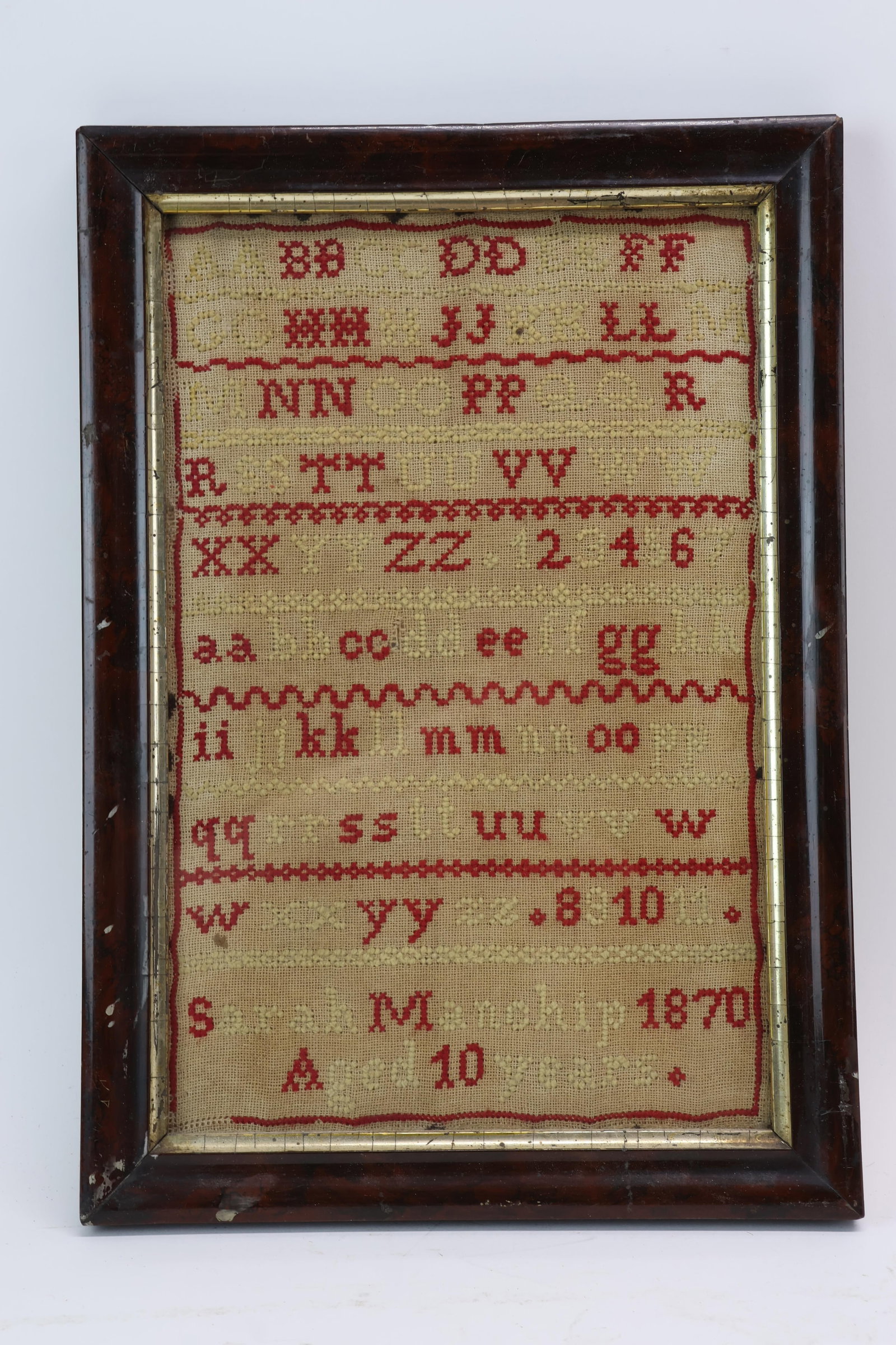 Two Antique Neddlework Samplers - 8