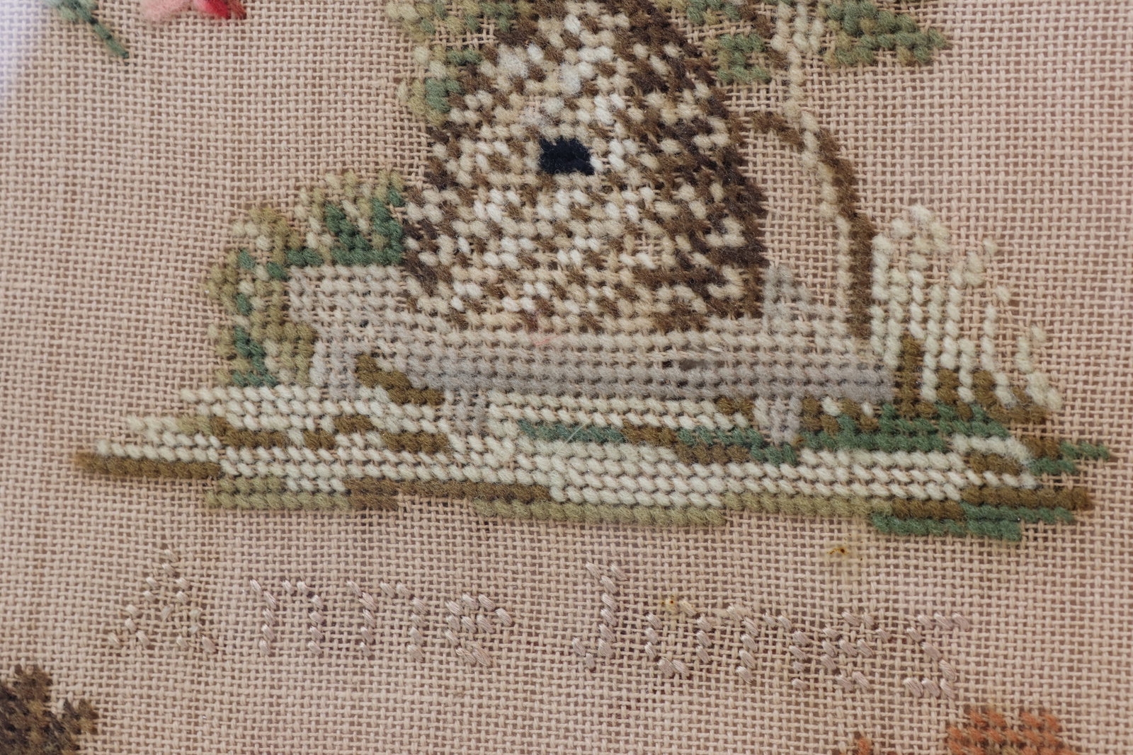 Antique Needlework Sampler 1885 - 6
