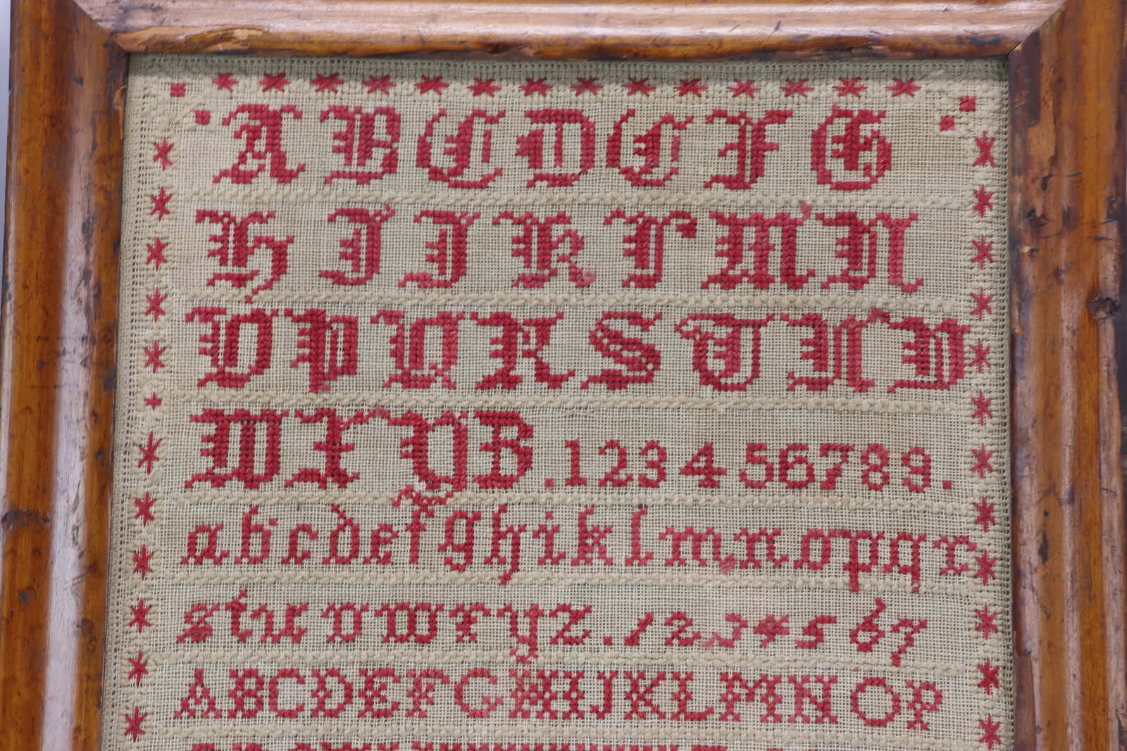Antique Needlework Sampler 1885 - 7