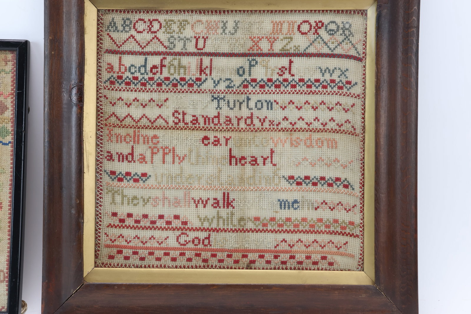 Two Antique Needlework Samplers - 2