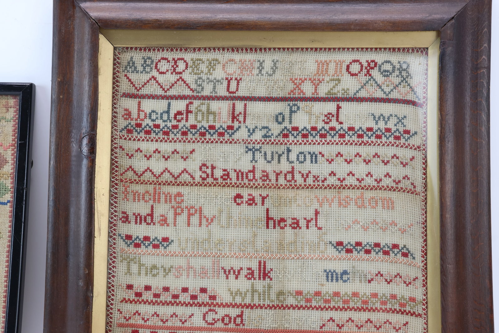 Two Antique Needlework Samplers - 6