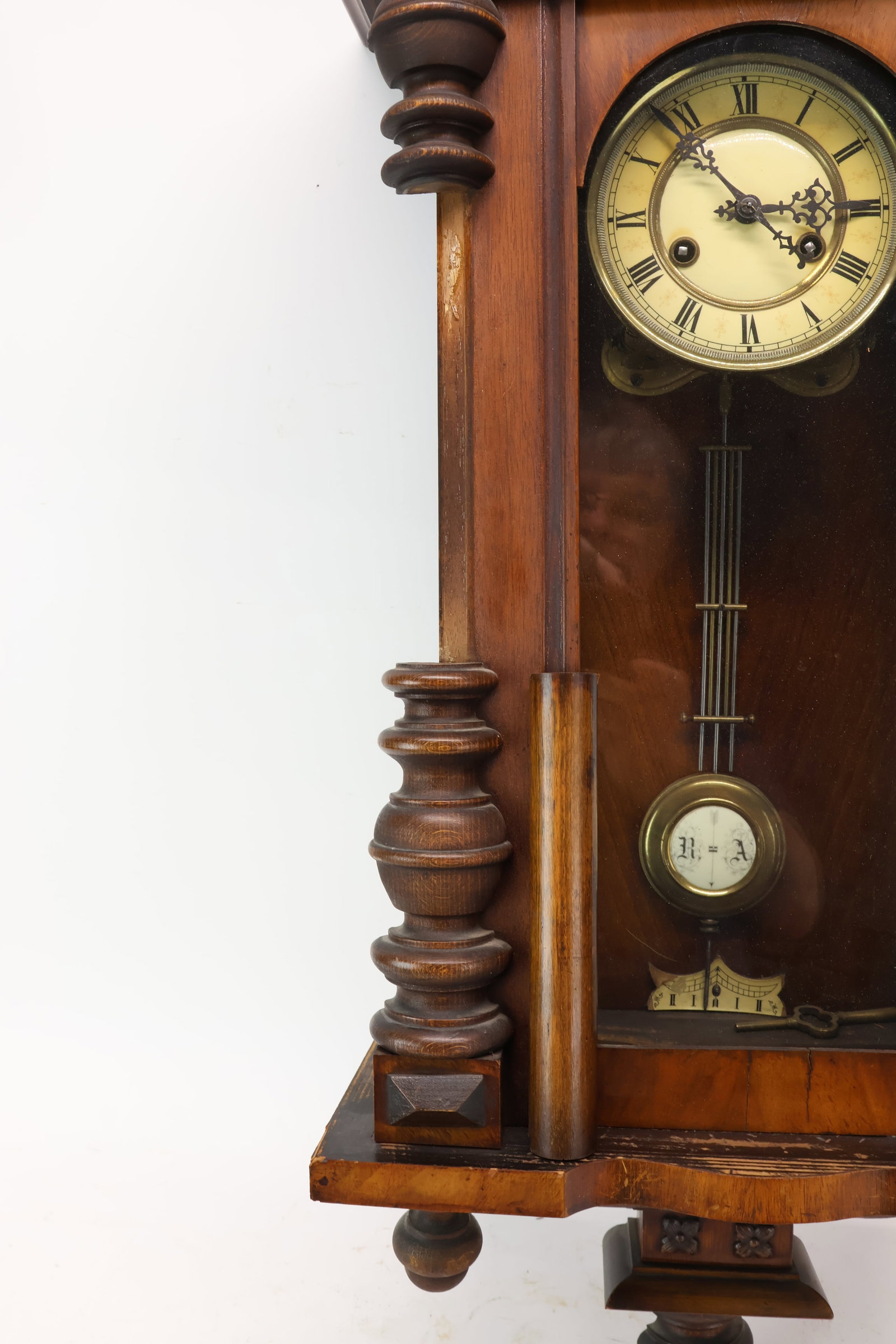 Antique Continental Regulator Wall Clock - 8