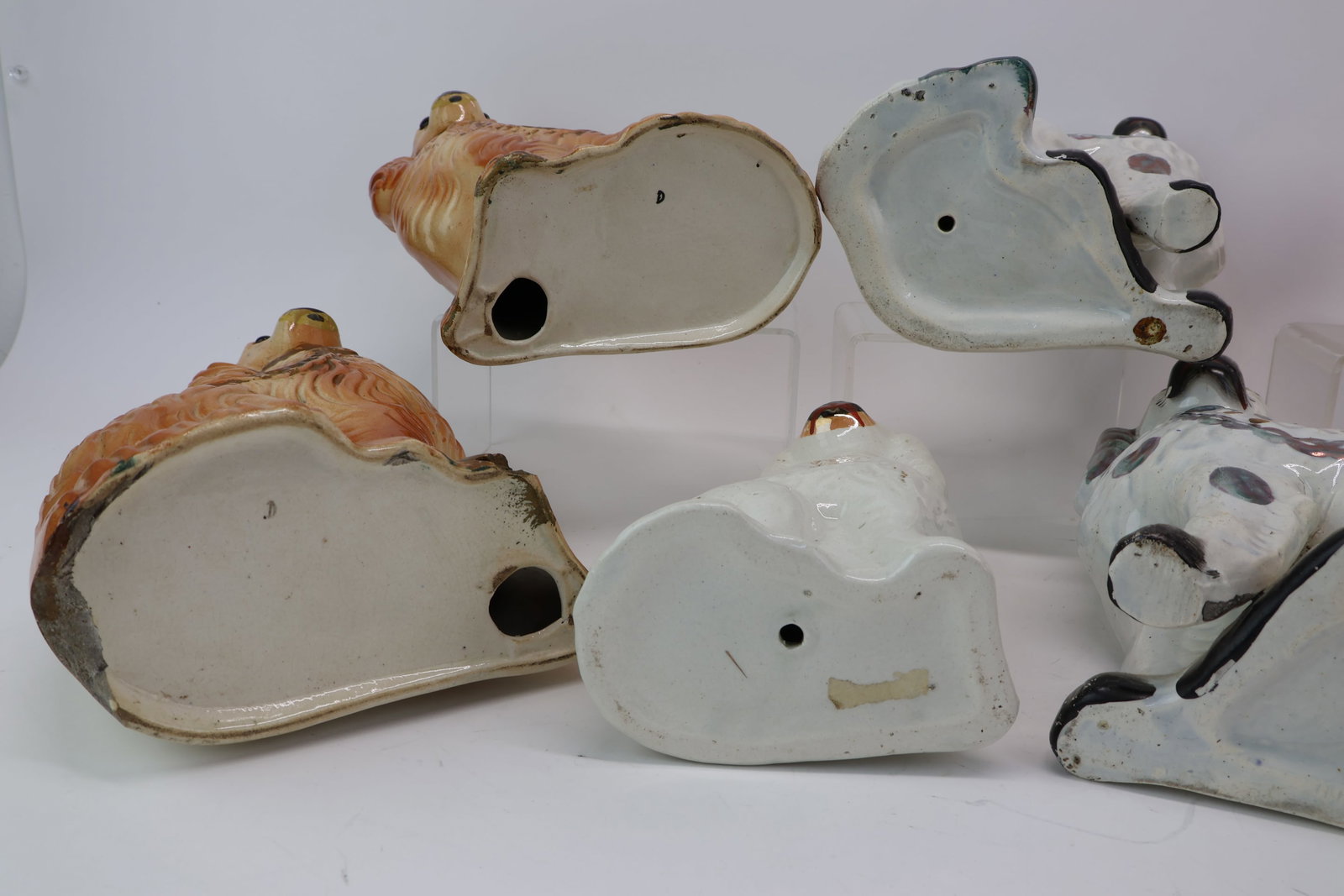 Group of Eight Assorted Staffordshire Spaniels - 8